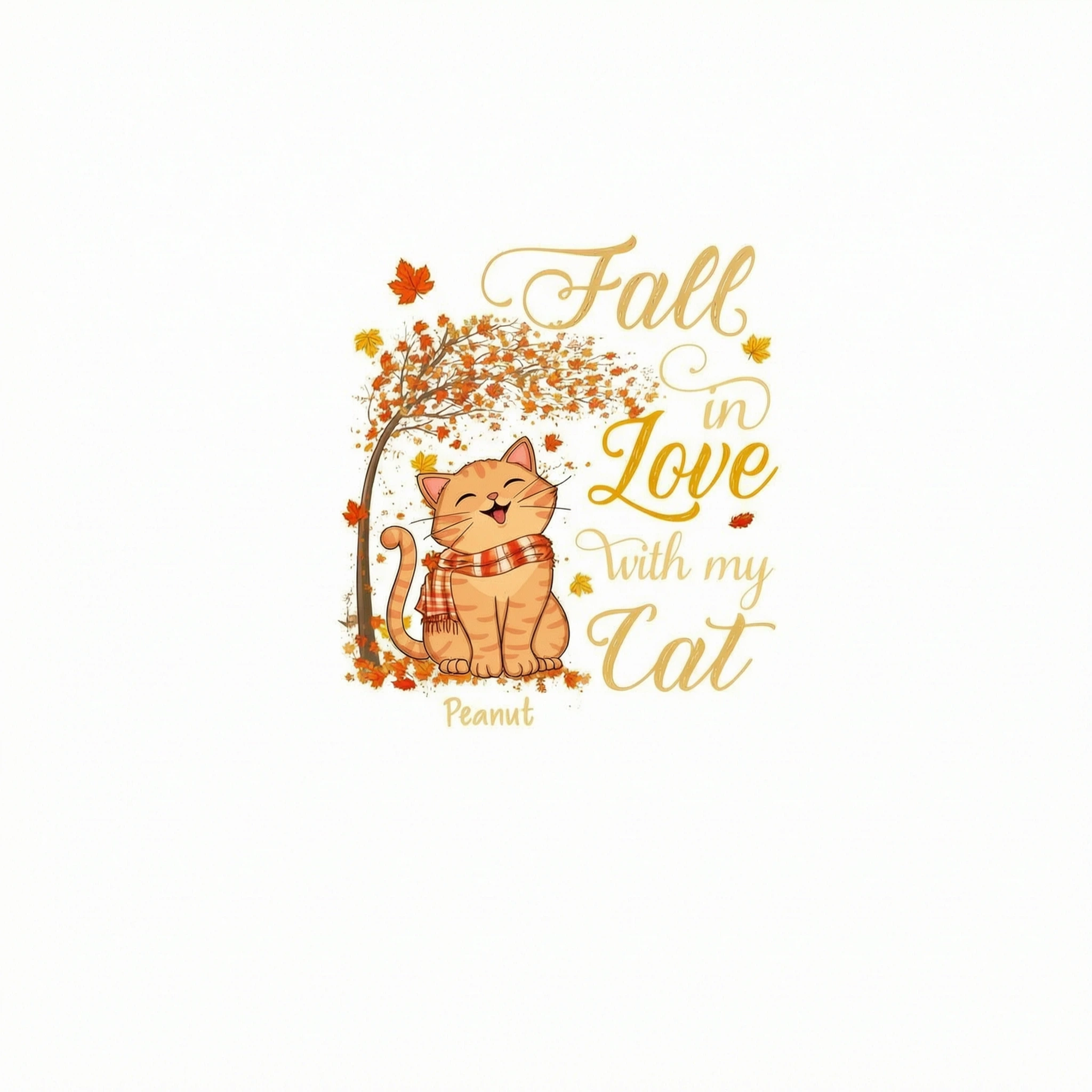 Fall In Love With My Smiling Cats Fall Season Personalized Shirt