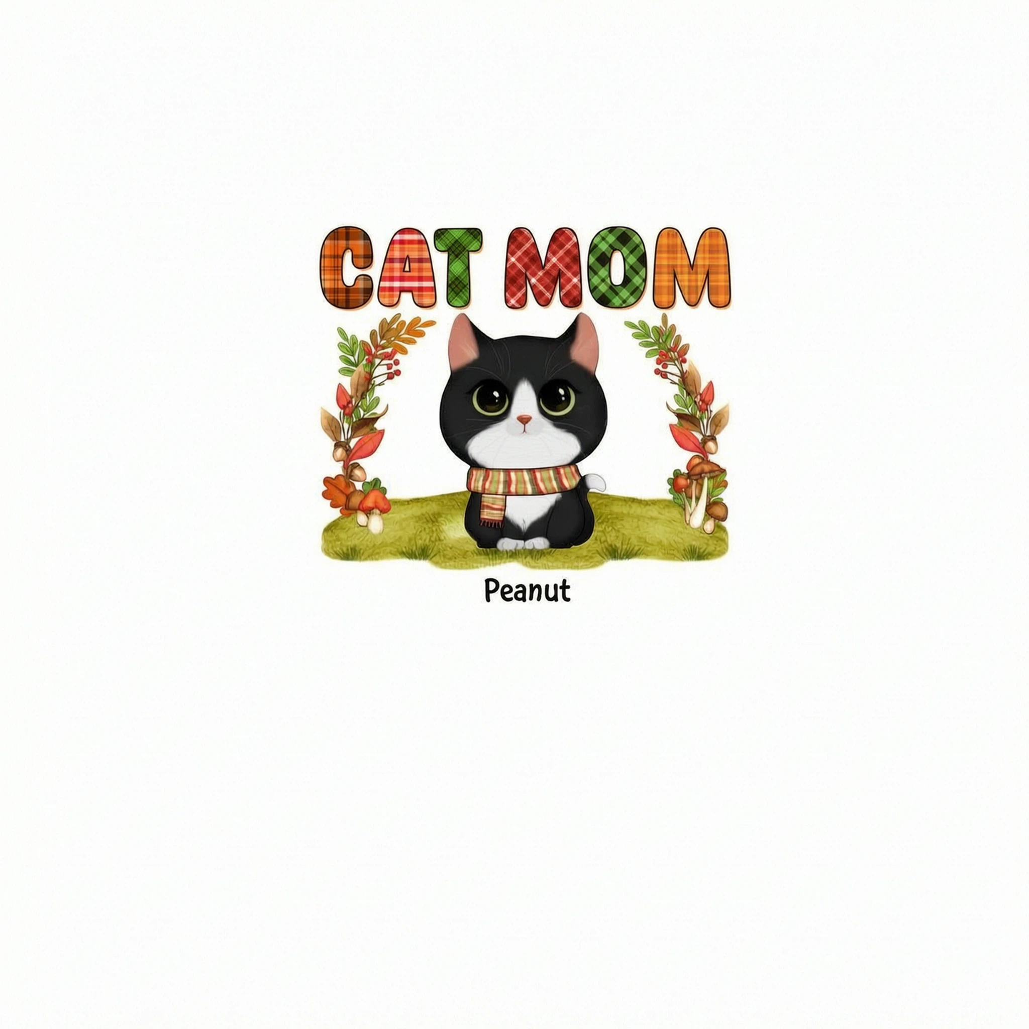 Fall Season Cat Mom Watercolor Cute Cats Personalized Shirt