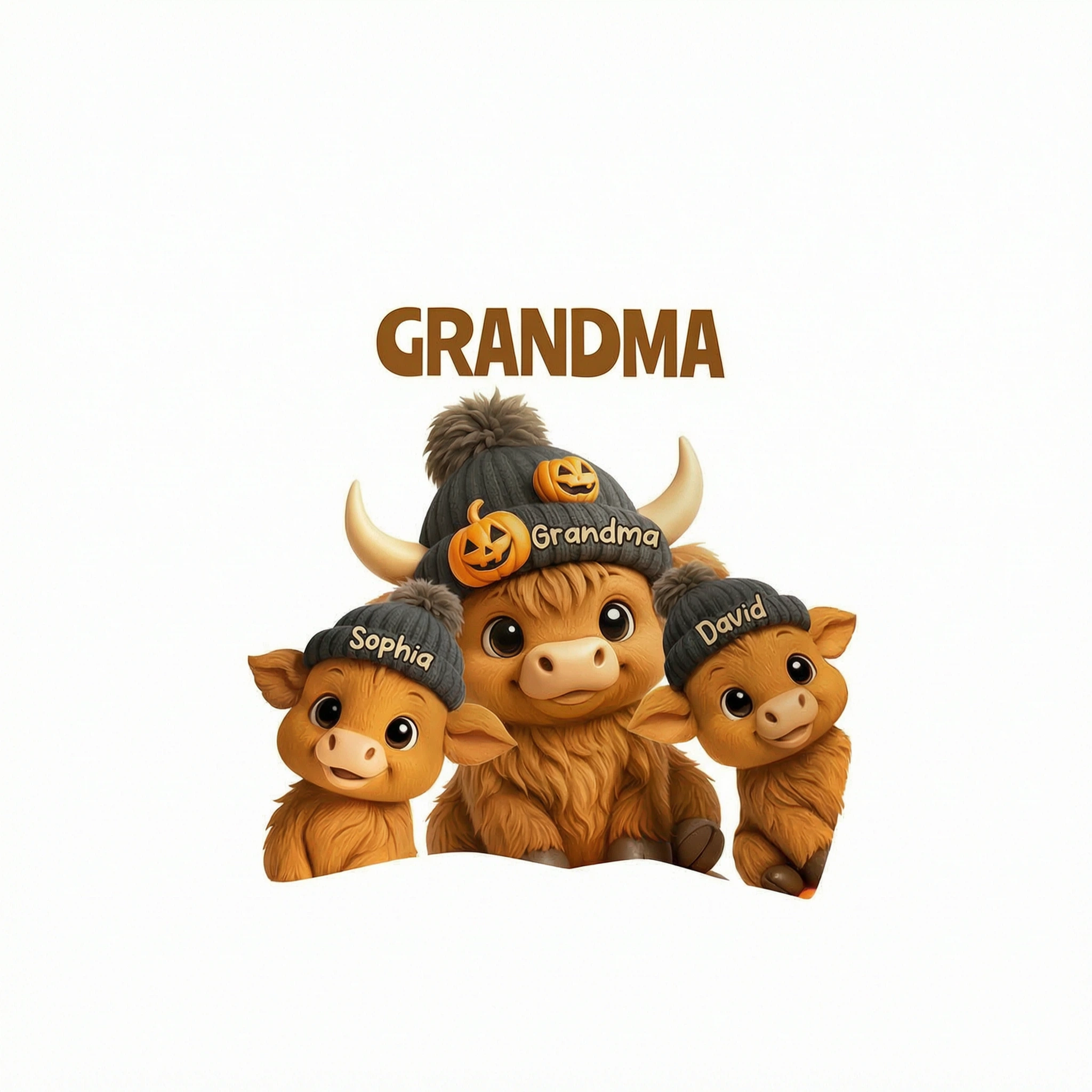 Mama Grandma Cow Personalized Sweatshirt, Cozy Fall Sweatshirt