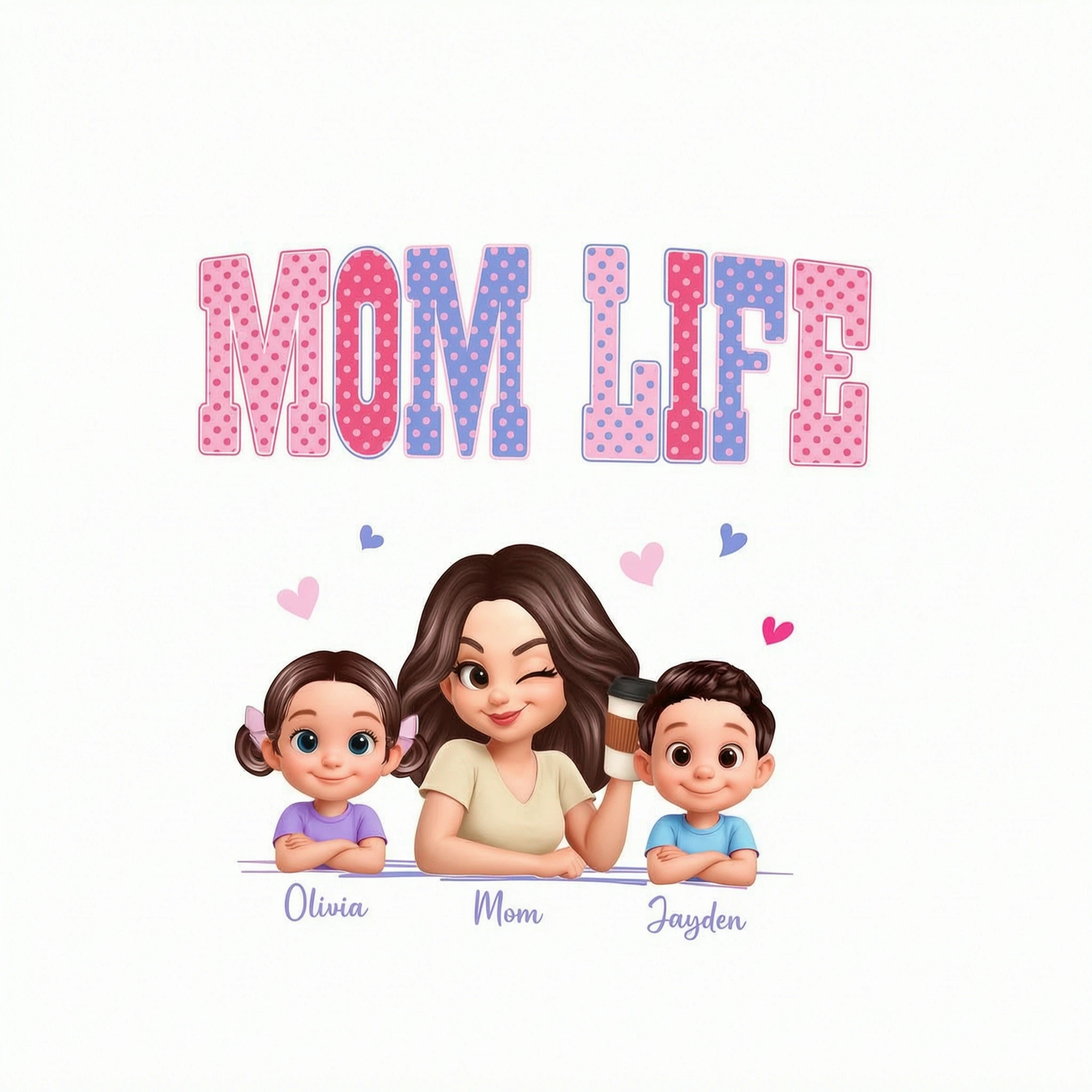 Trending 2026 Polka Dot Pattern Spring Summer Vibe Mom Life - Personalized Shirt