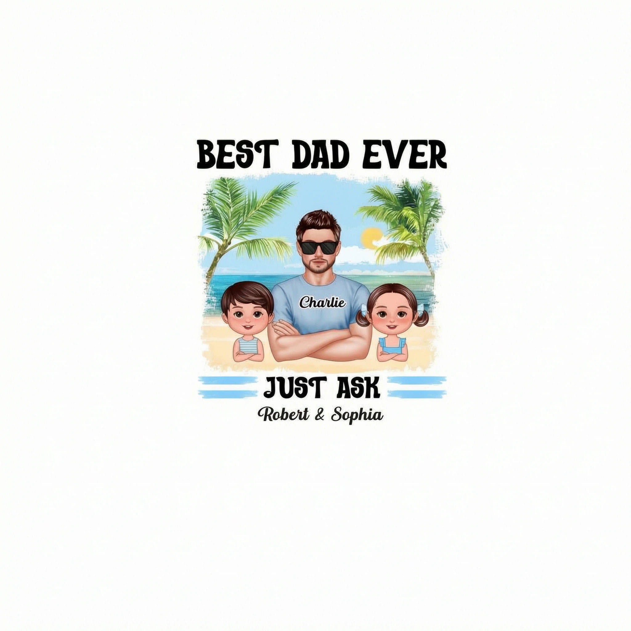 Summer Dad Grandpa Real Man And Kids Personalized Shirt