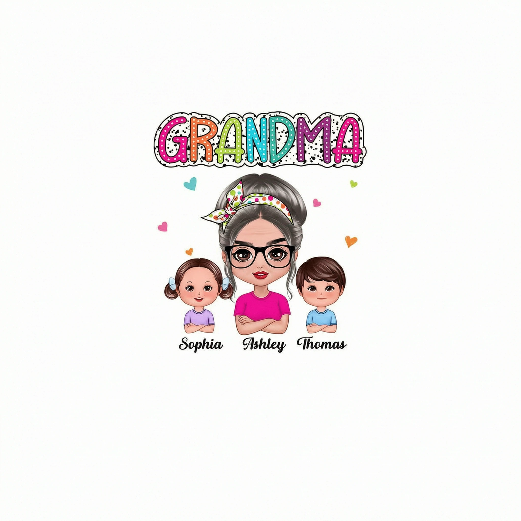 Grandma Mom Summer Vibe Doll Woman & Kids Personalized Shirt