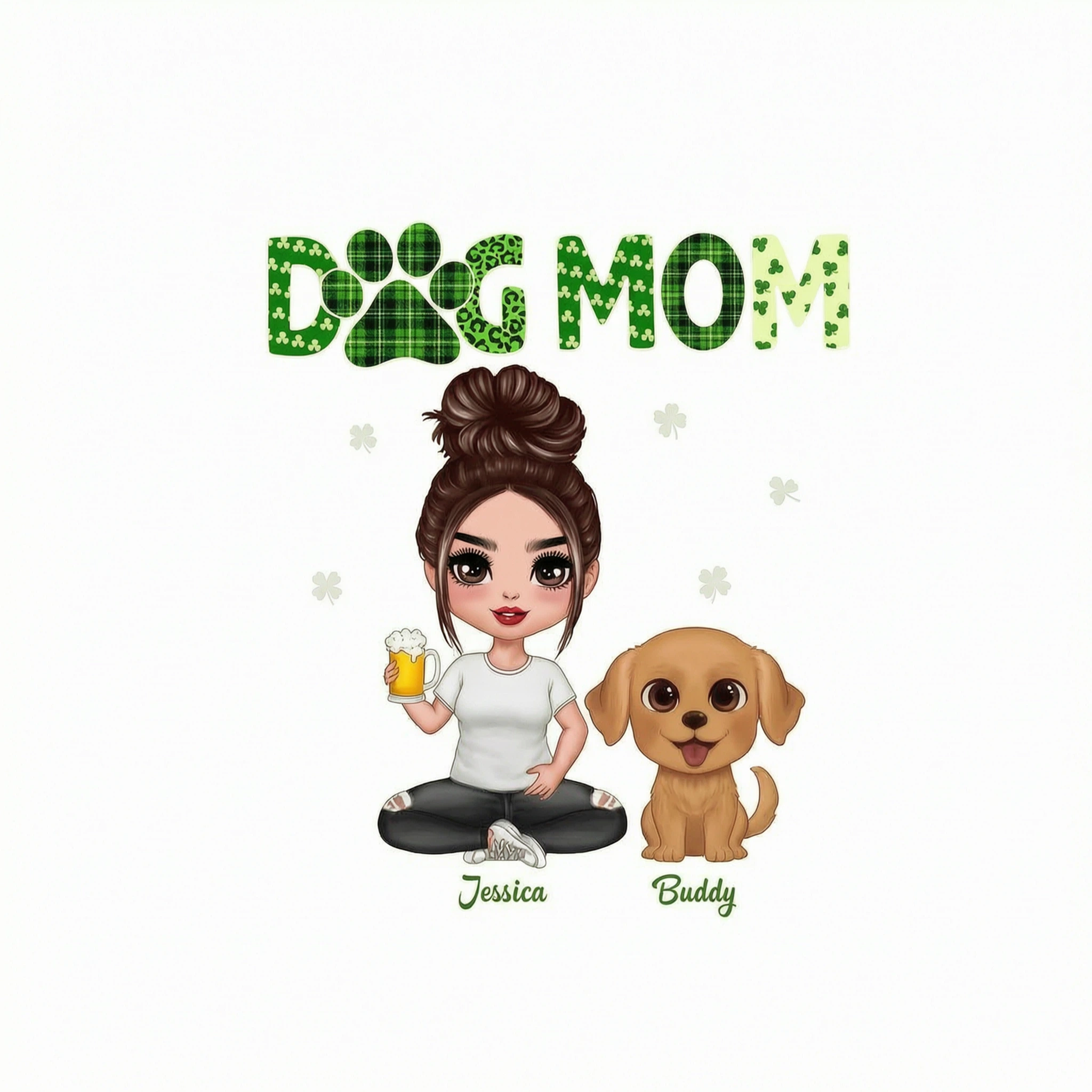 Dog Mom St. Patrick�s Day Personalized Shirt