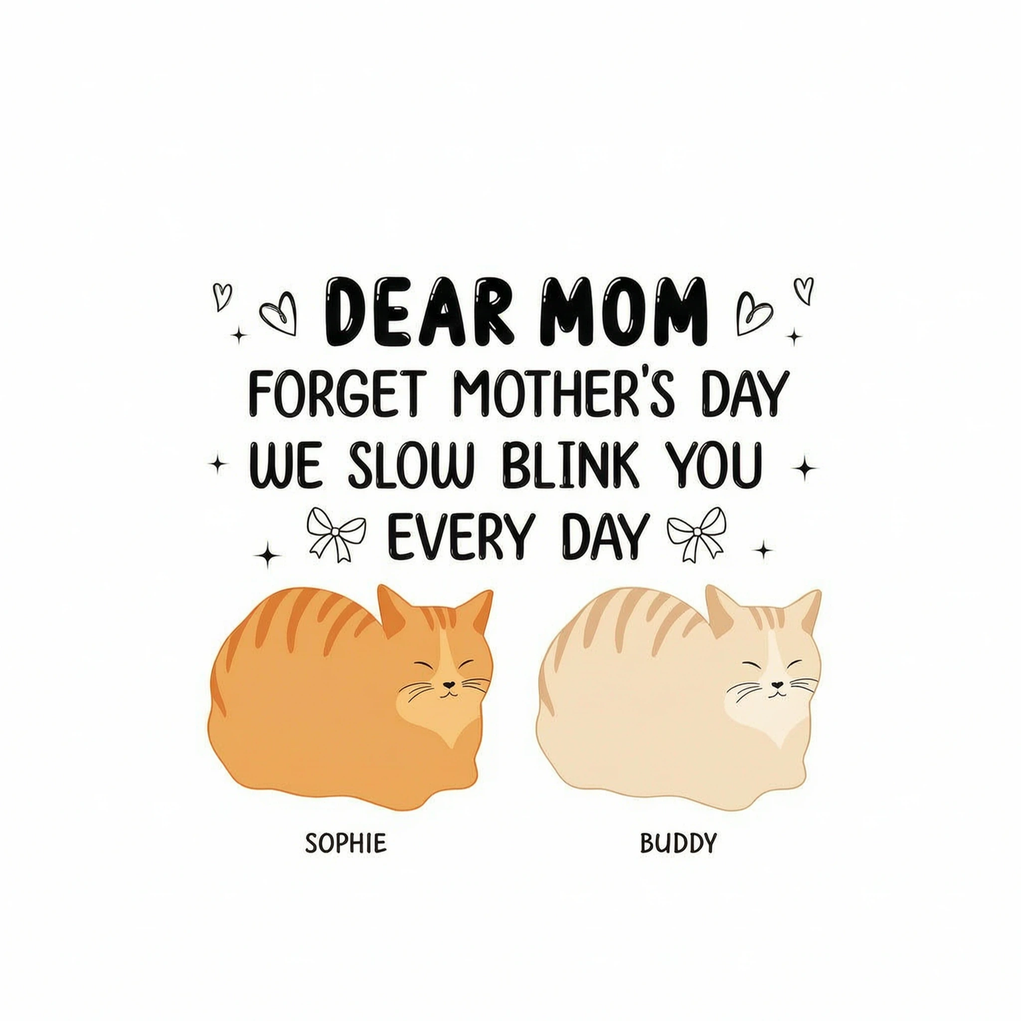 Forget Mother's Day I Slow Blink You Every Day Personalized Shirt, Funny Mother's Day, Birthday Gift for Cat Moms