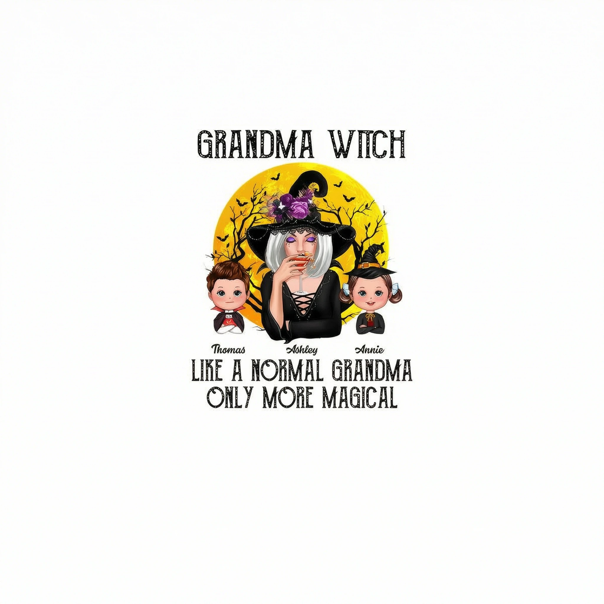 Grandma Witch Like Normal Grandma More Magical Halloween Personalized Shirt