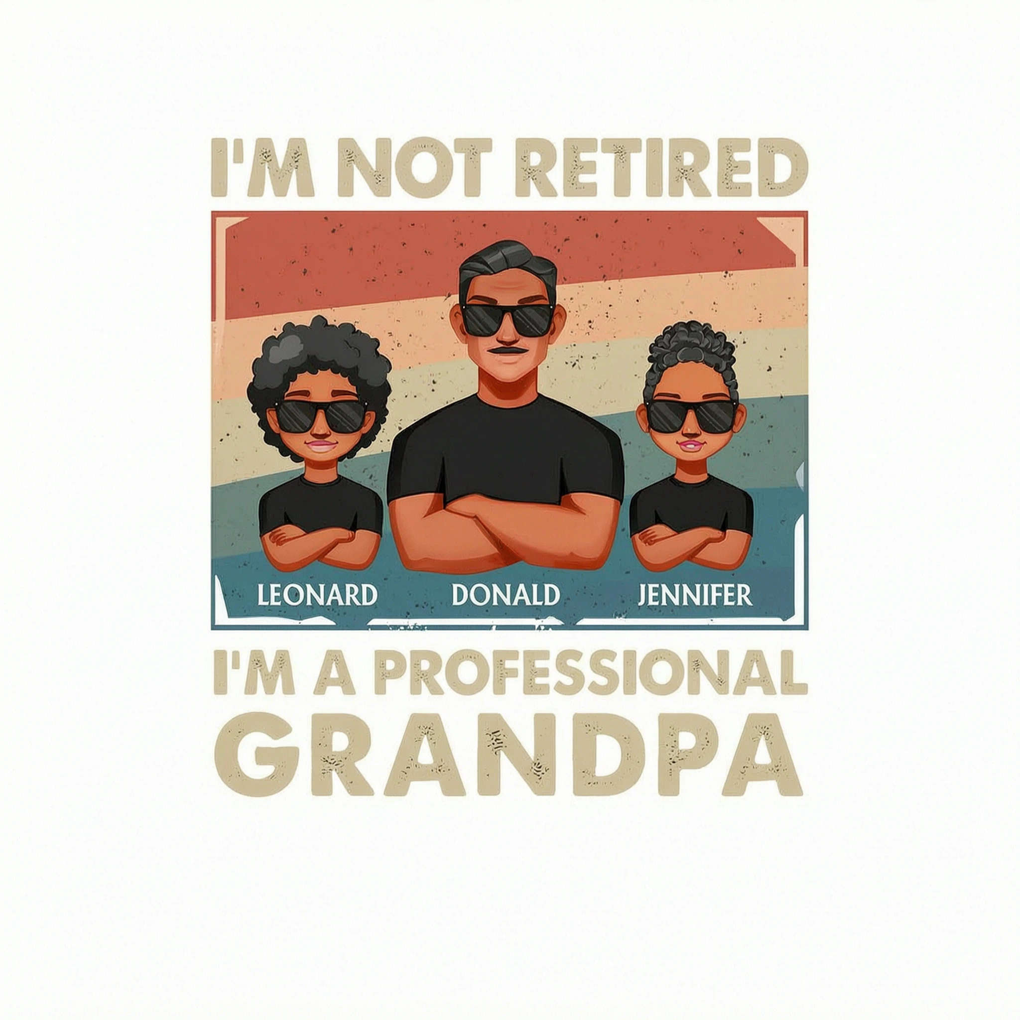 Professional Grandpa Retro Personalized Shirt, Gift For Grandpa