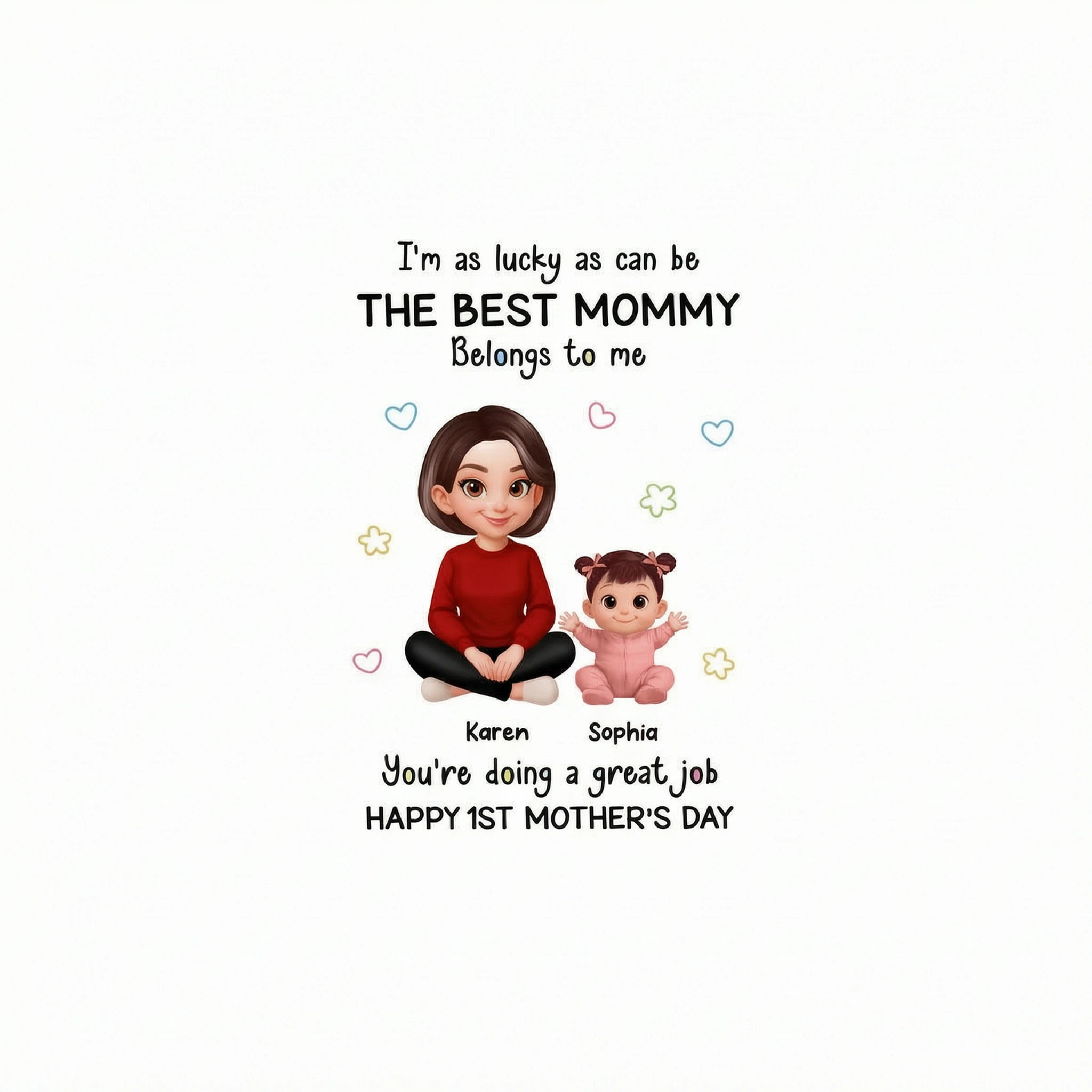 I Am Lucky As Can Be The Best Mommy - Personalized Baby Onesie - First Mother's Day Baby Gift