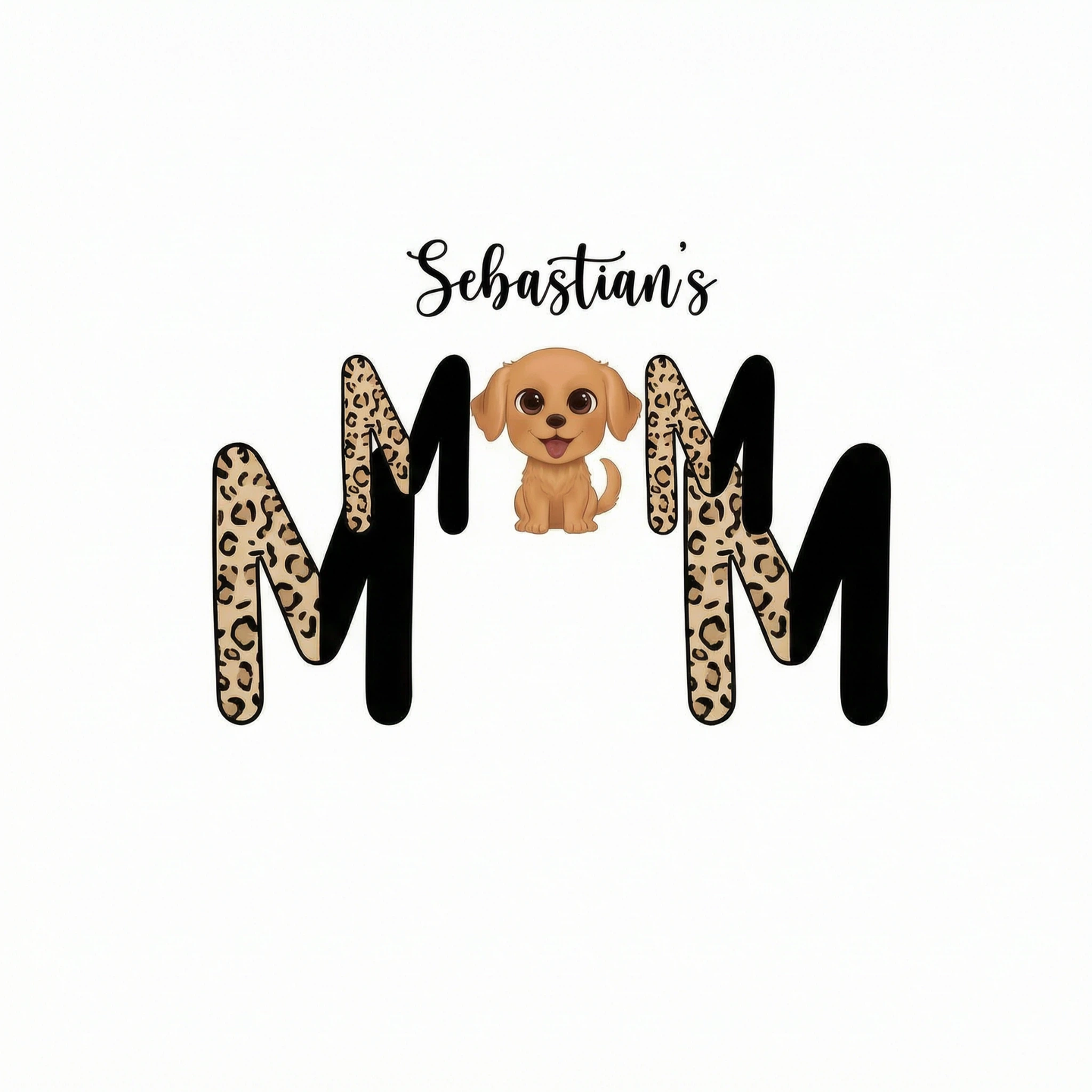 Half Leopard Pattern Dog Mom Watercolor Cute Dog Personalized Shirt