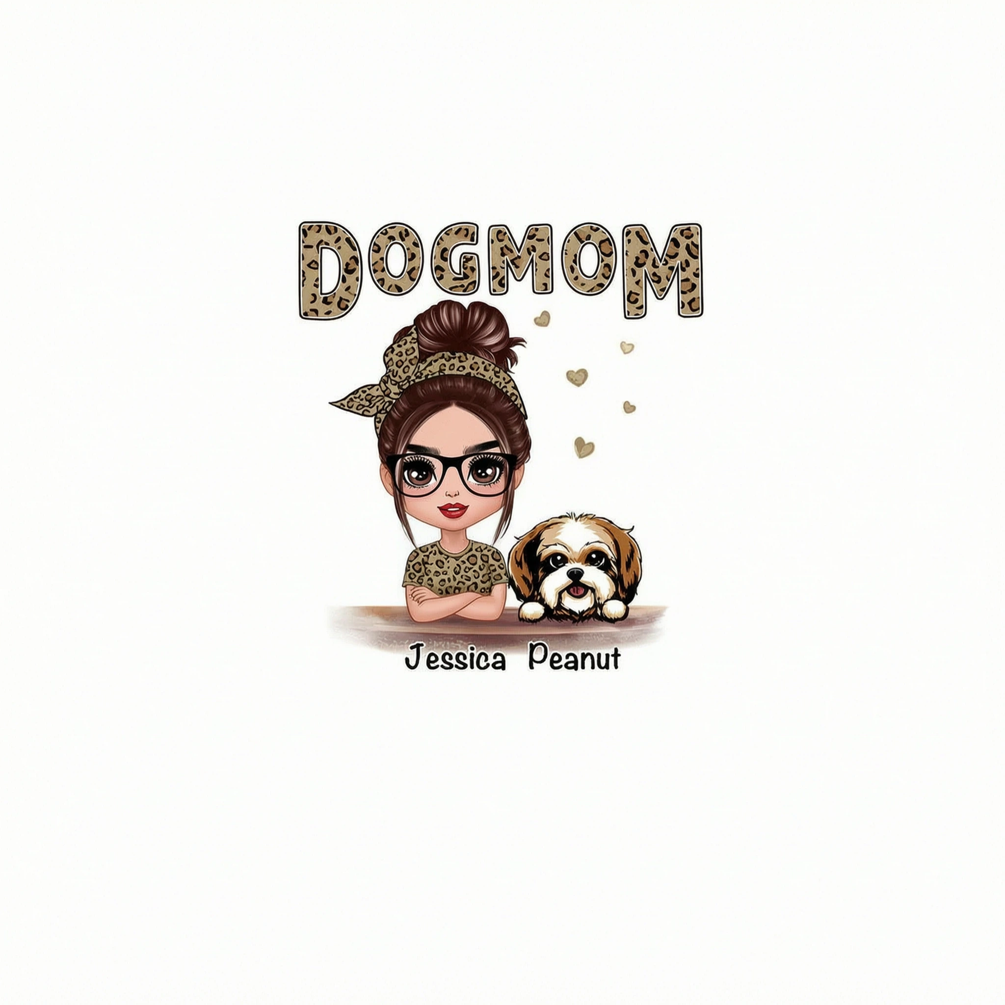 Leopard Shirt Doll Dog Mom Personalized Shirt