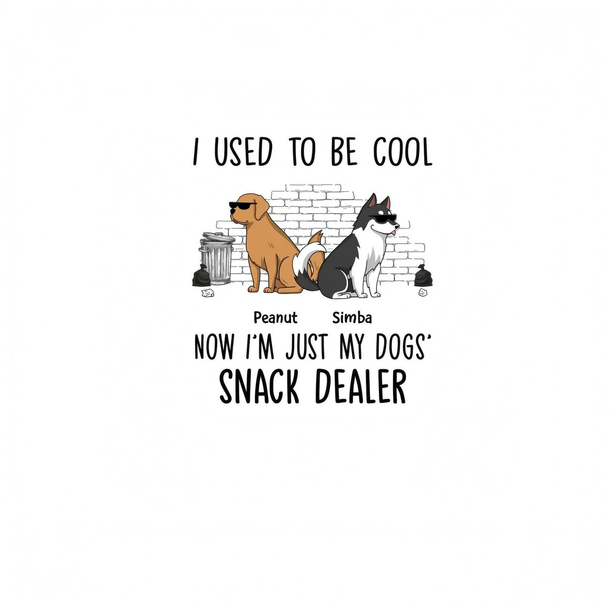 Dog Mom Dog Dad Snack Dealer Funny Dogs Cartoon Personalized Shirt