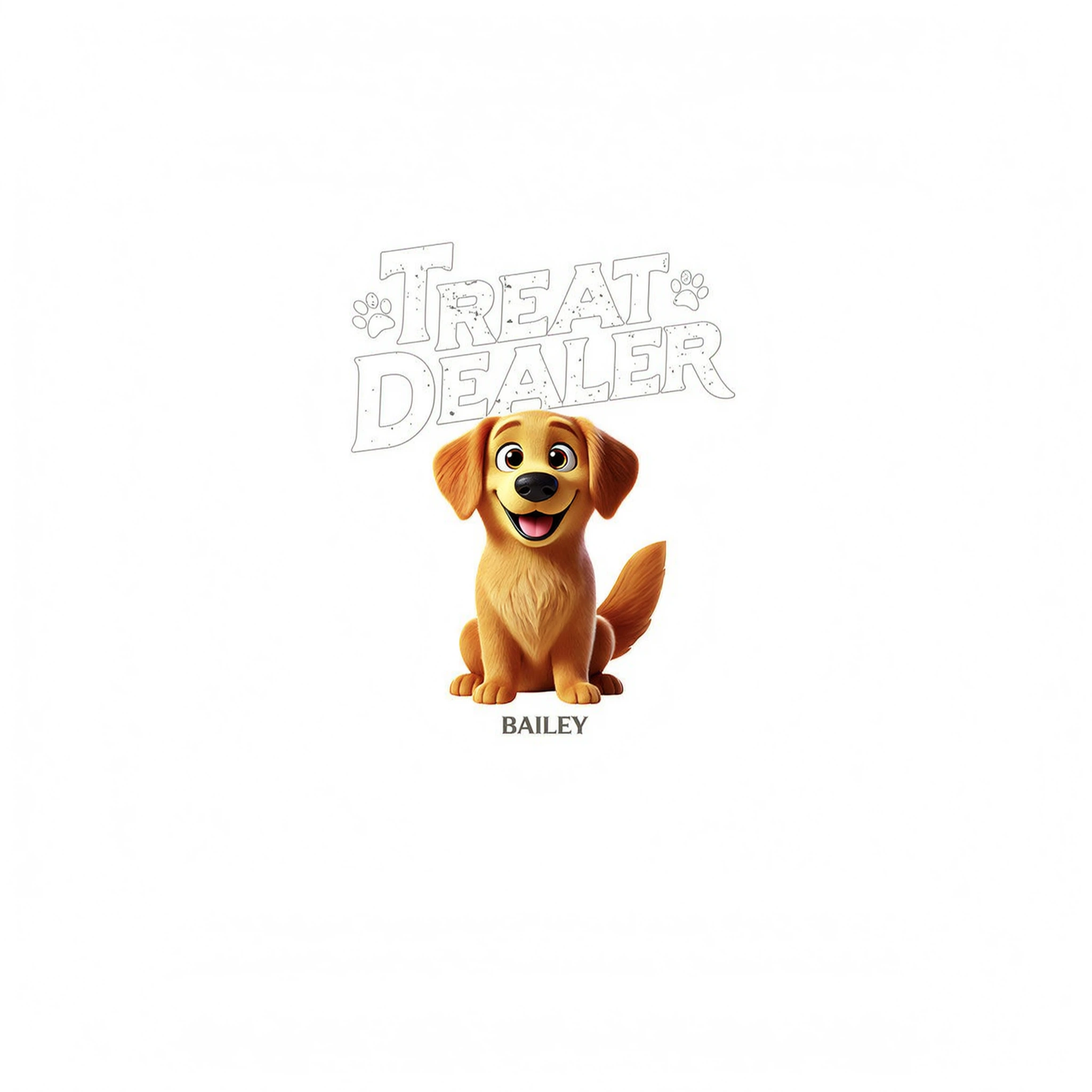 3D Effect Cartoon Dog Treat Dealer Personalized Shirt, Gift For Dog Lovers