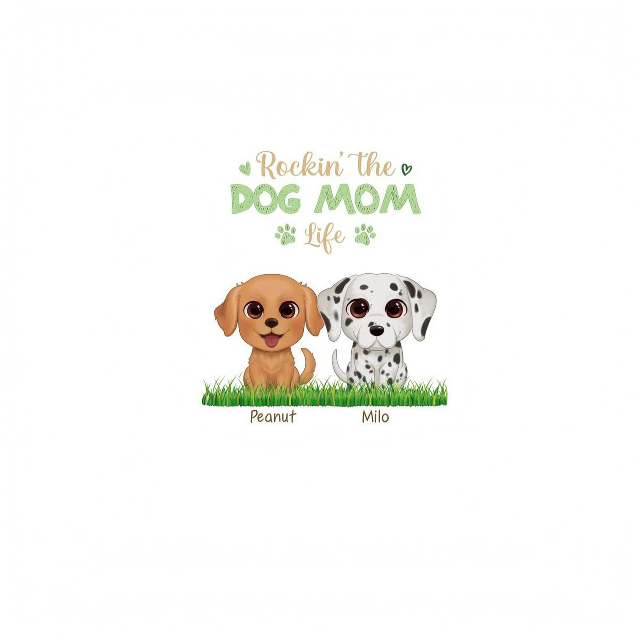 Watercolor Cute Dogs Rockin� The Dog Mom Life Personalized Shirt