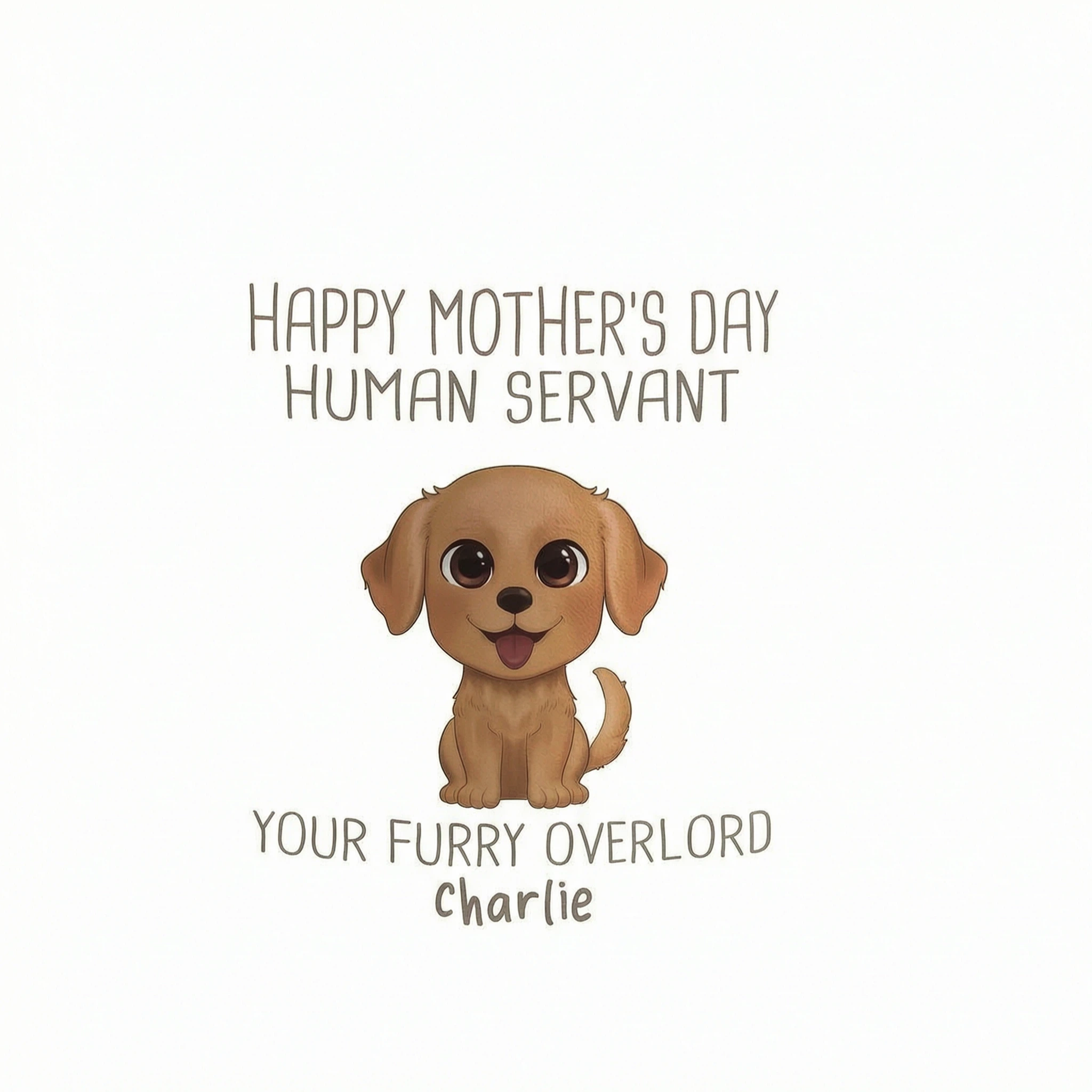 Happy Mother's Father's Day Day Human Servant Watercolor Cute Dogs Personalized Stainless Steel Tumbler With Handle