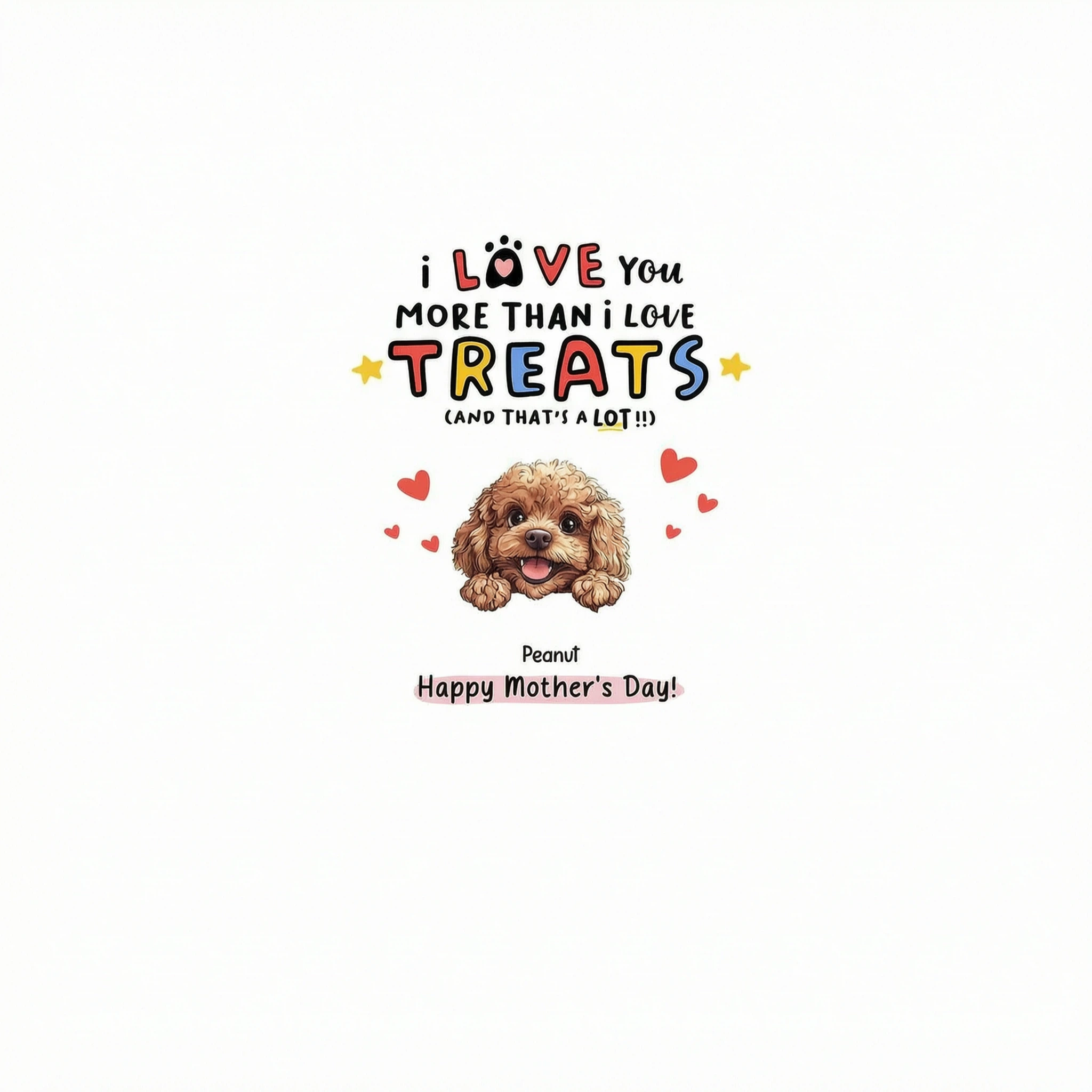 I Love You More Than I Love Treats Cartoon Peeking Dog Personalized Shirt, Gift for Dog Moms