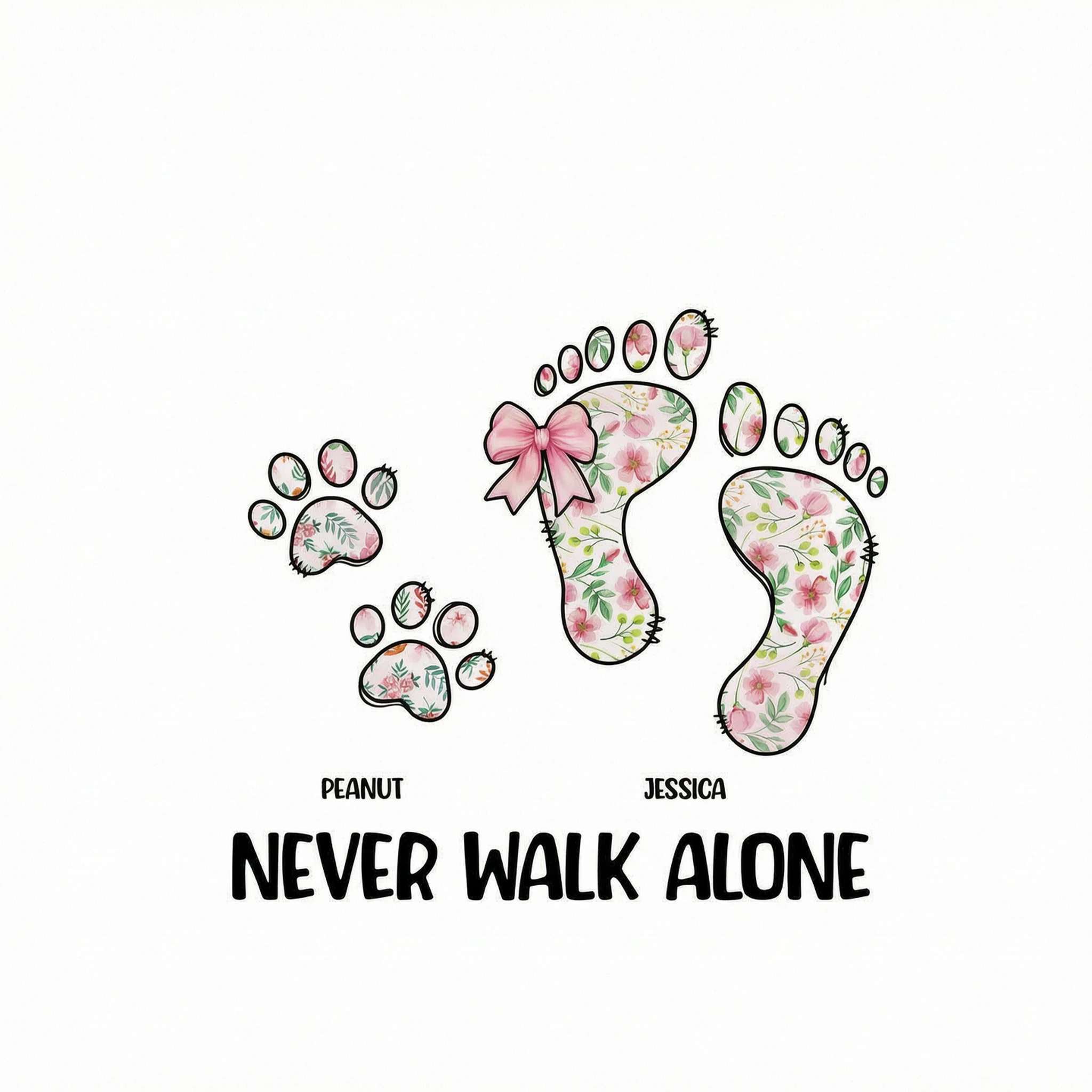 Dog Mom Never Walk Alone Personalized Shirt