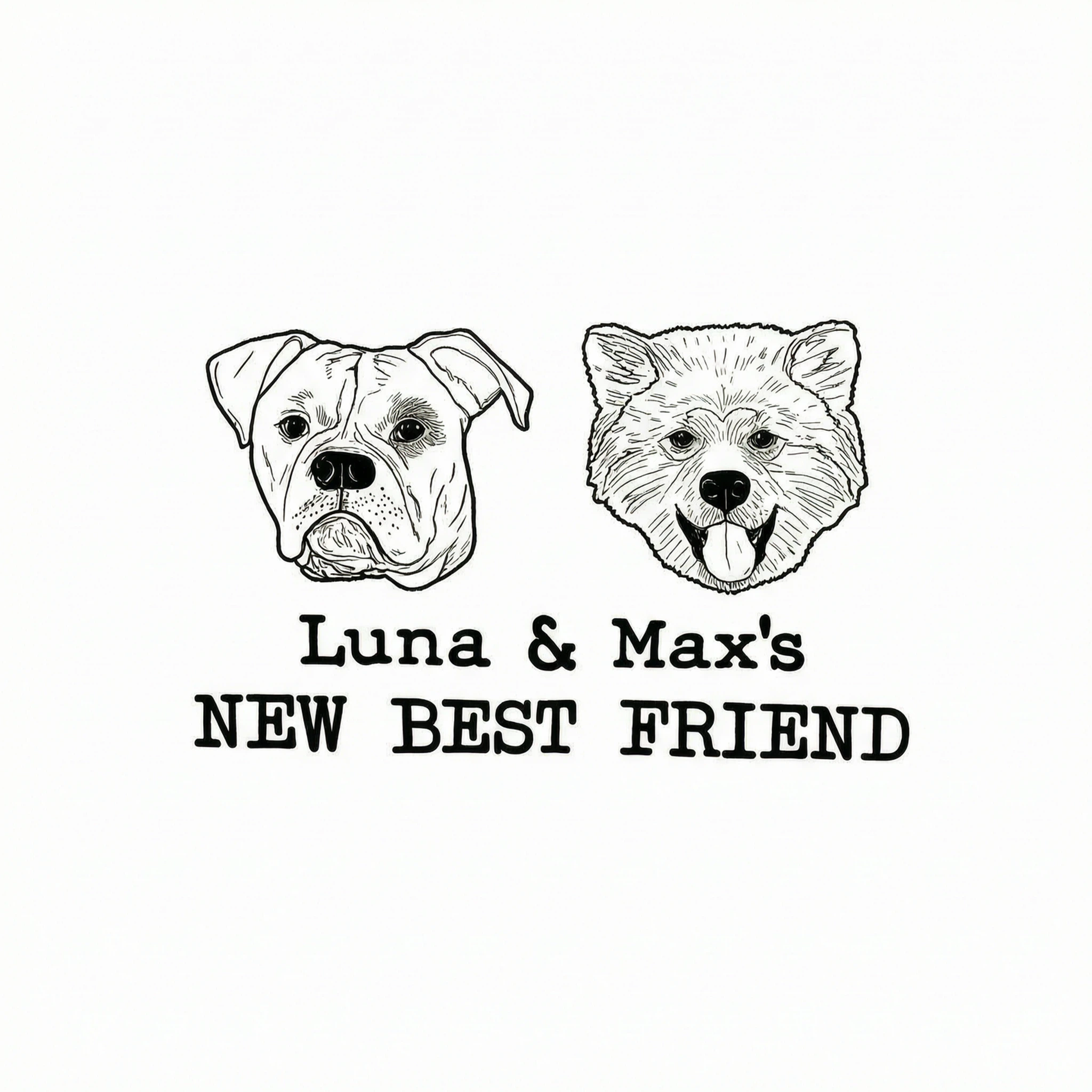 New Best Friends Dog Cat Outline Baby Shower Gift, Newborn Baby Gift Personalized Baby Onesie Baby Shirt