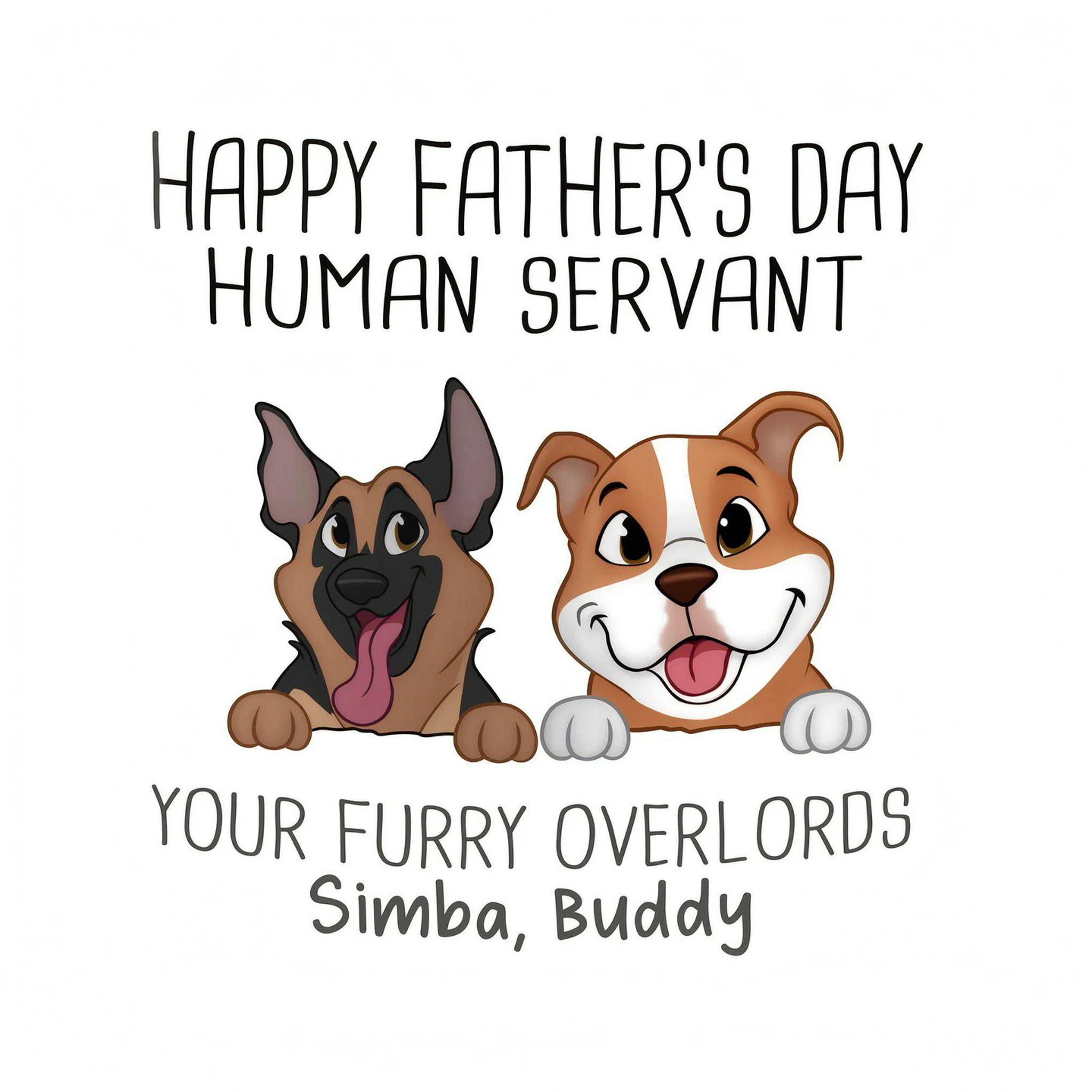 Happy Father's Mother's Day Dog Human Servant Personalized Stainless Steel Tumbler With Handle, Gift For Dog Lovers