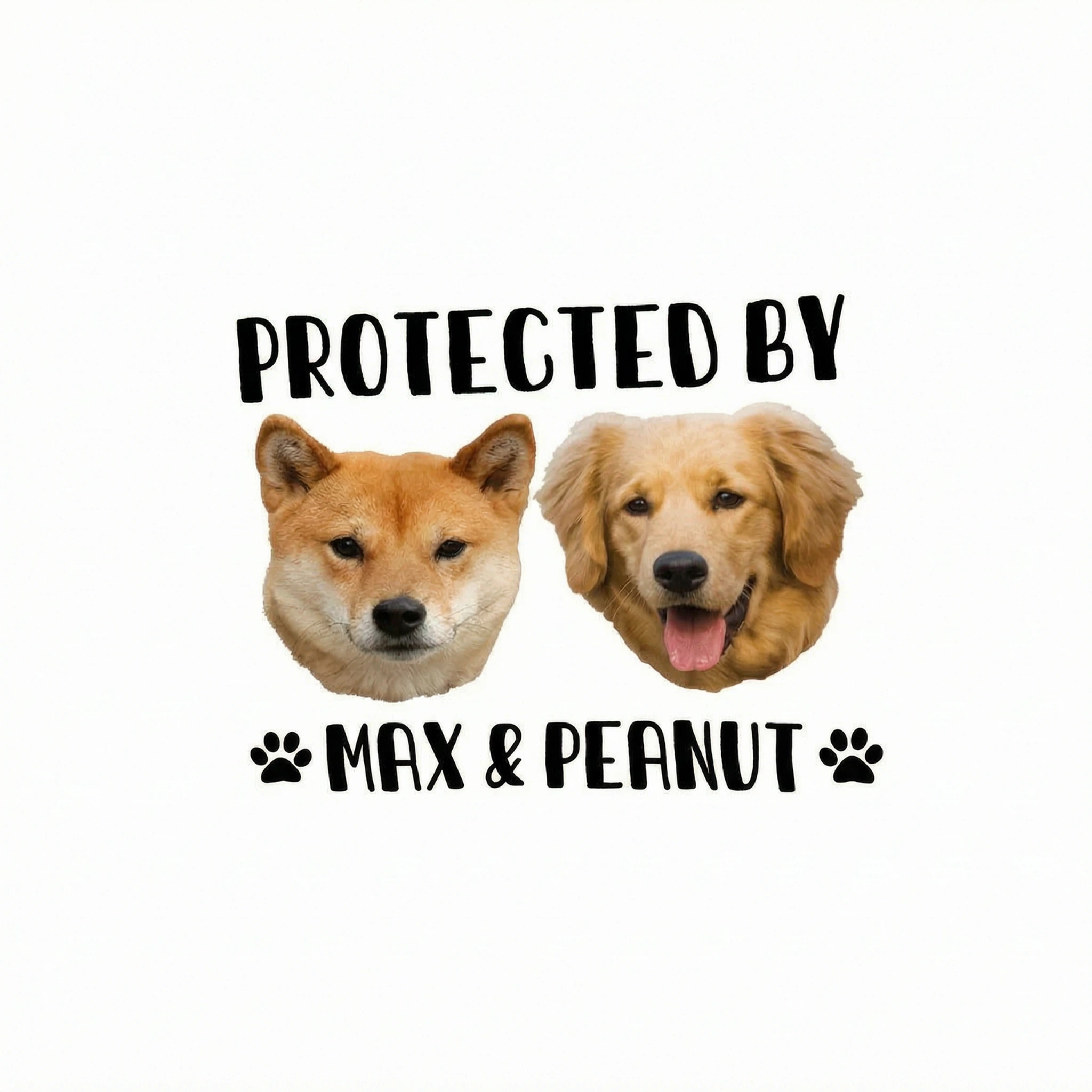 Upload Photo Protected By Pets Personalized Baby Onesie Baby Shirt