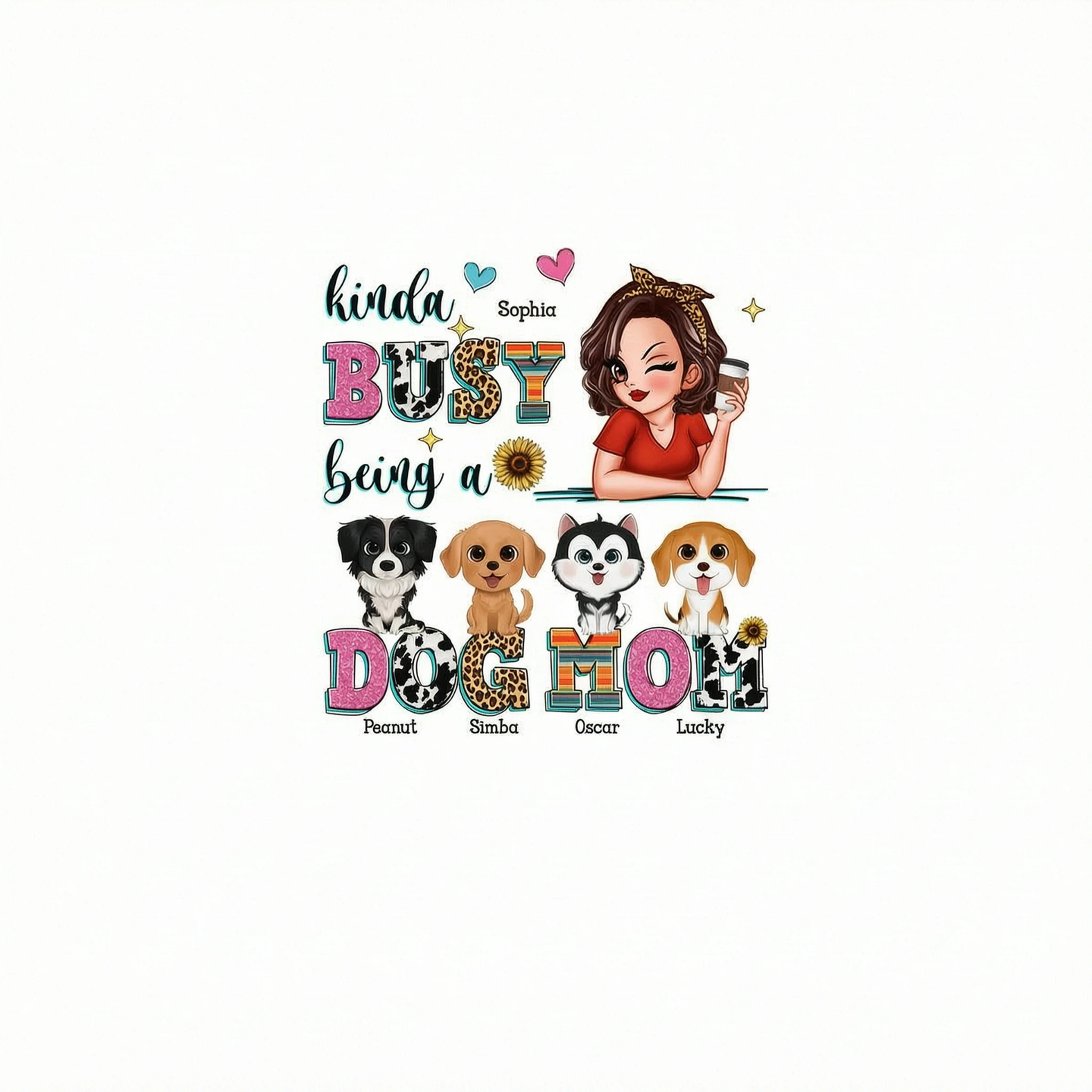 Kinda Busy Being A Dog Mom Personalized Shirt