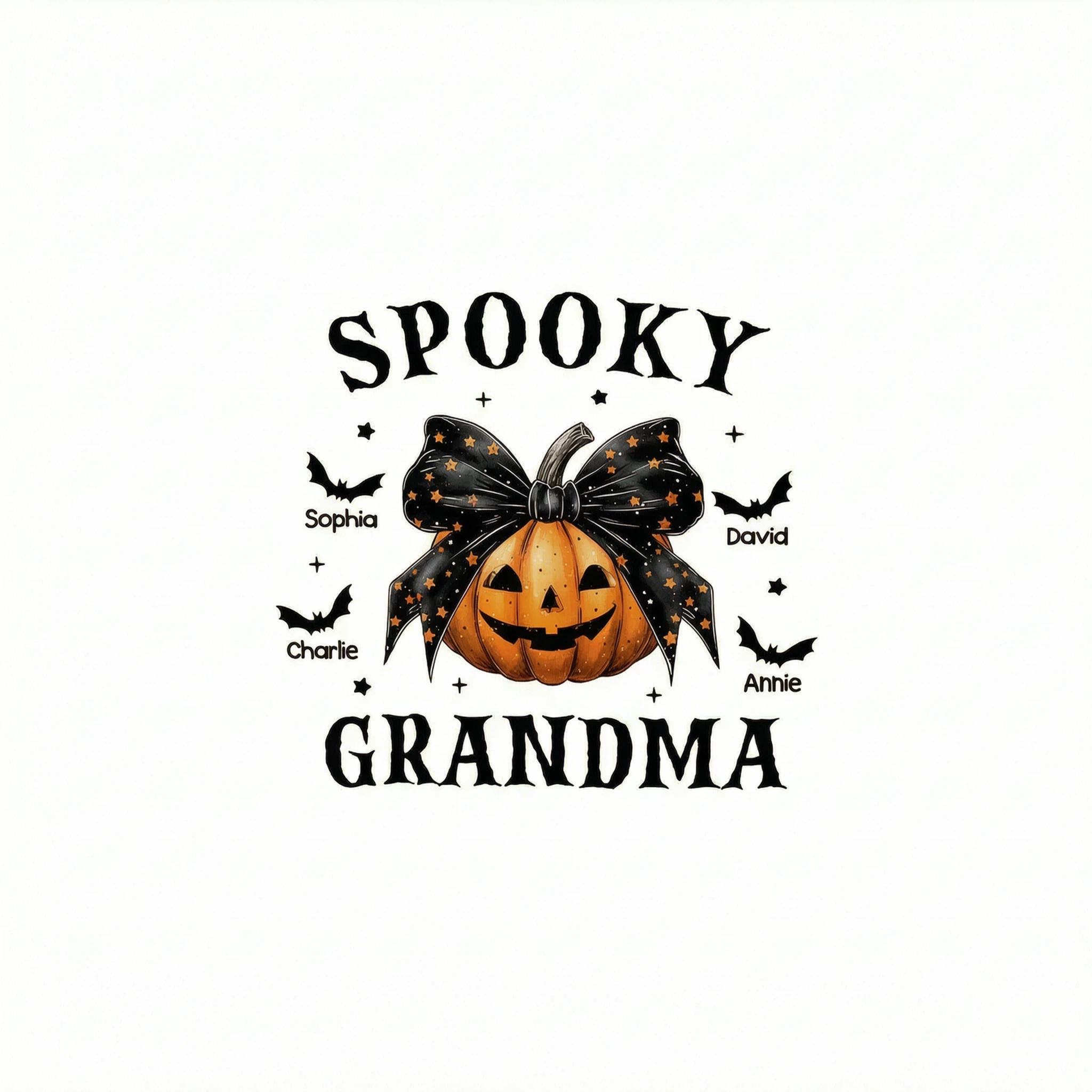 Fall Season Halloween Spooky Grandma Pumpkins Personalized 3D Shirt
