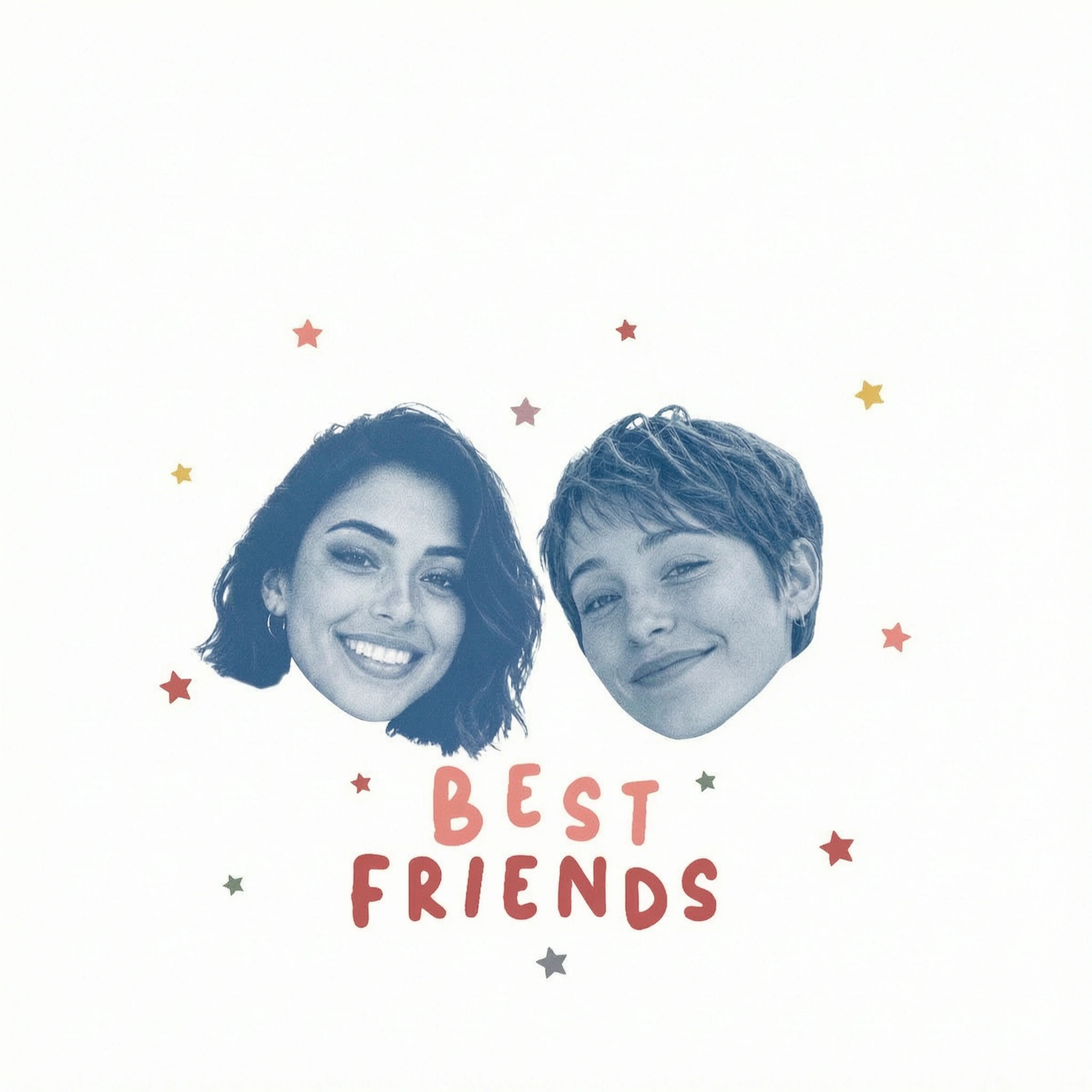 Vintage Best Friend Custom Photo - Personalized Shirt - Friendship Gift, Birthday Gift for Friend, BFF Birthday Gift Ide