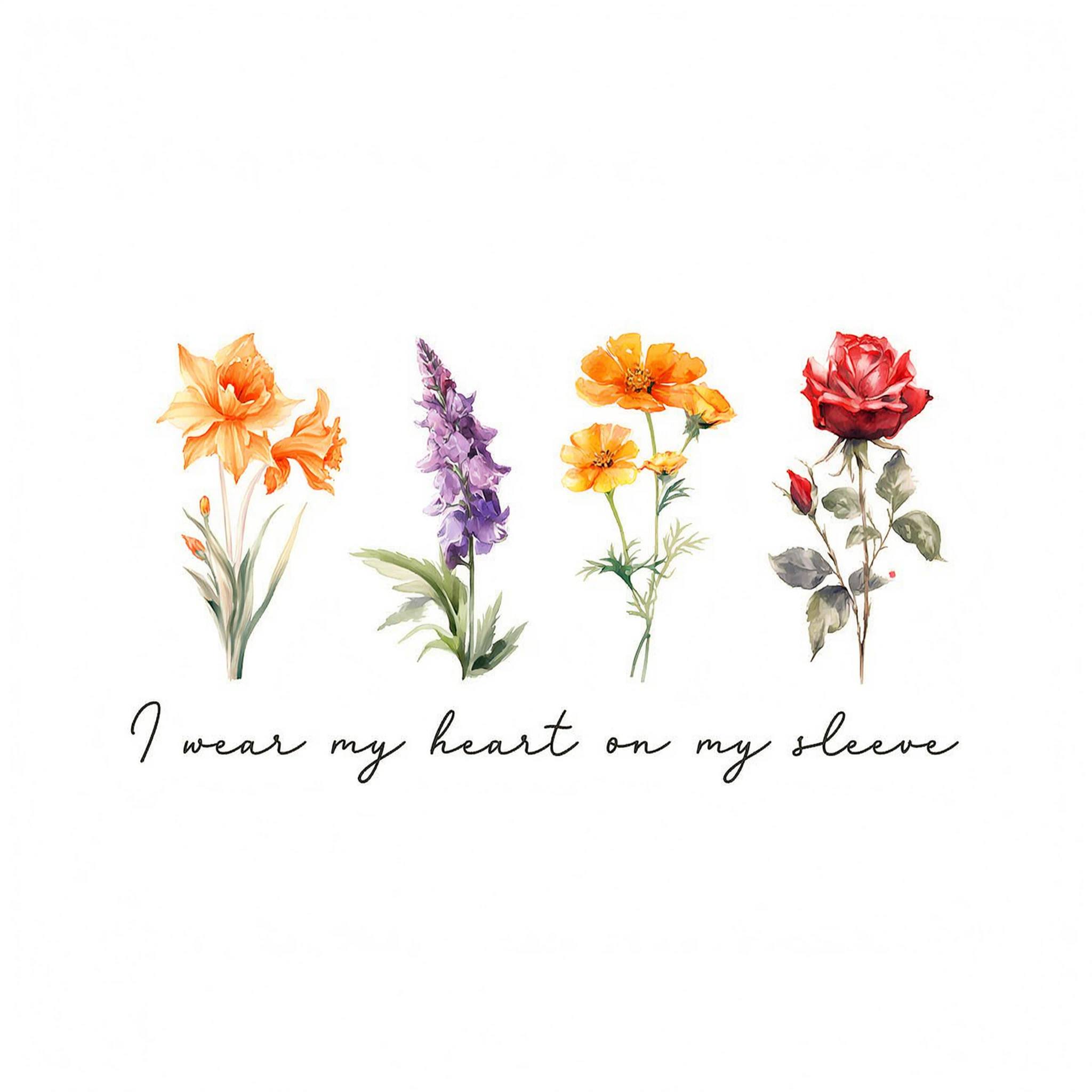 Beautiful Birth Month Flowers Personalized Sleeve Printed Sweatshirt, Gift For Mom Granma Aunt
