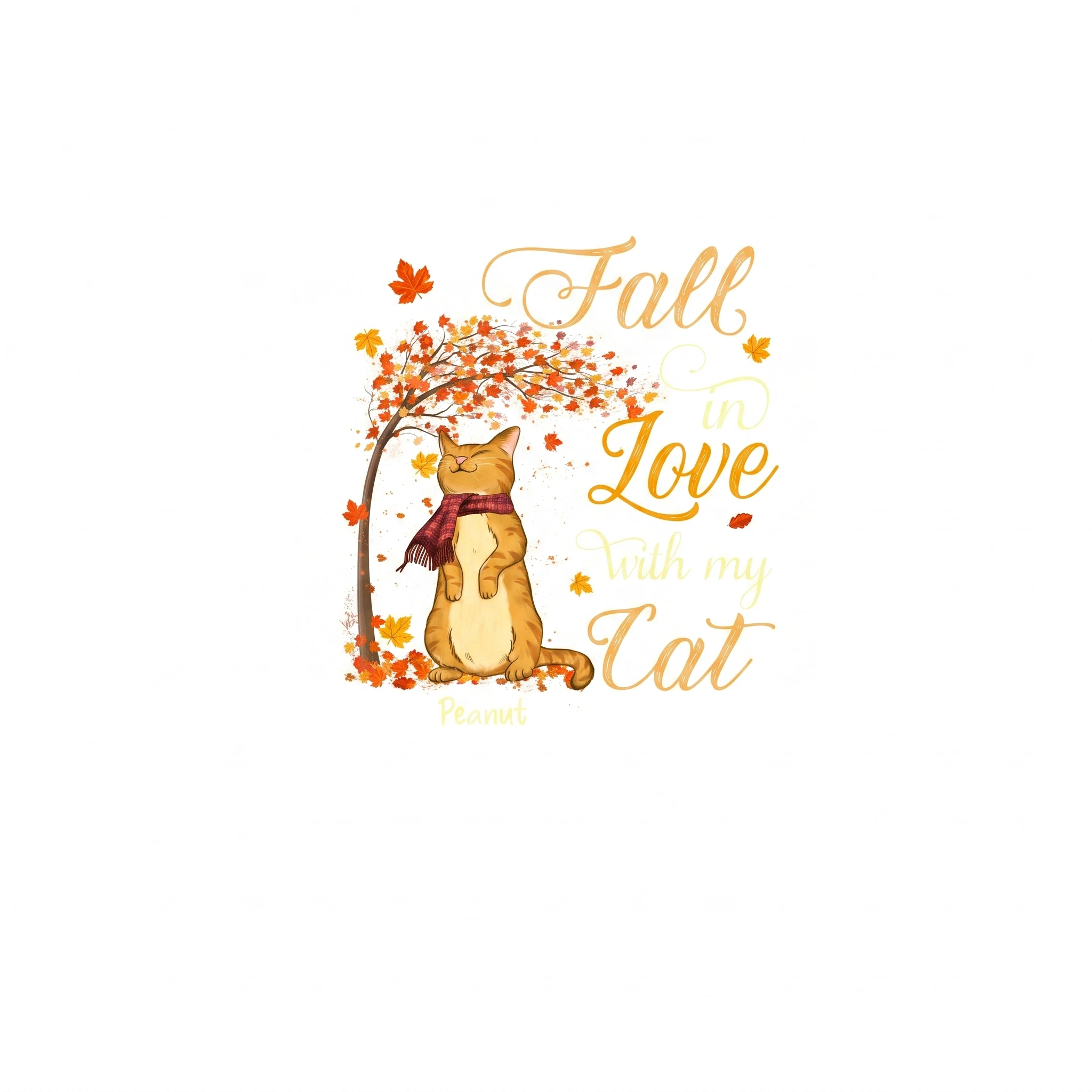 Fall In Love With My Cats Fall Season Personalized Shirt