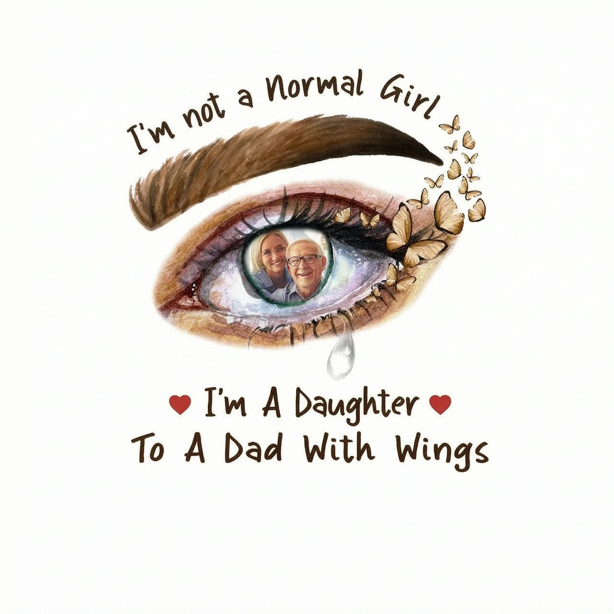A Daughter To A Dad With Wings Personalized Memorial Shirt