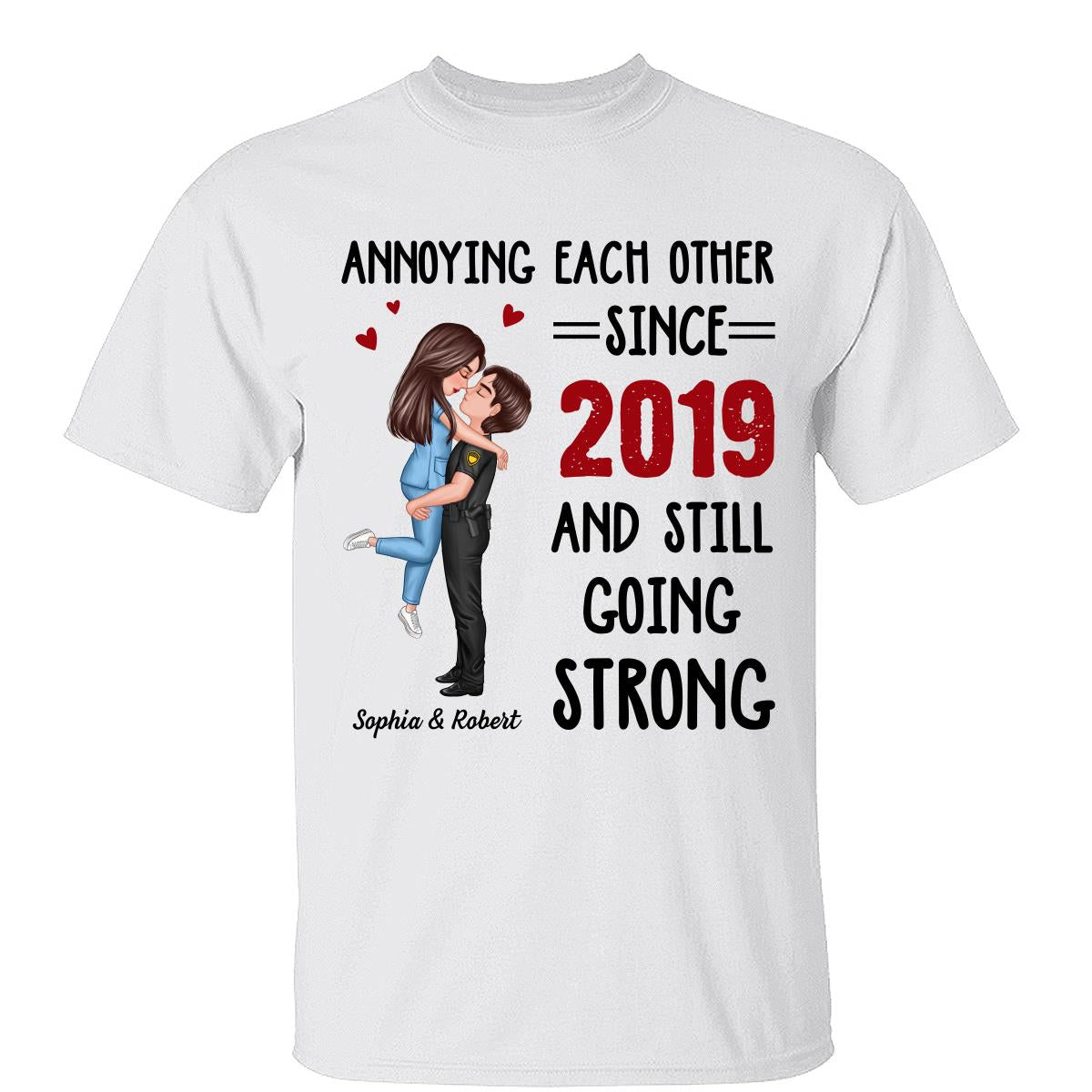 Annoying Each Other Couple Valentine‘s Day Gifts by Occupation Gift For Her Gift For Him Firefighter — White