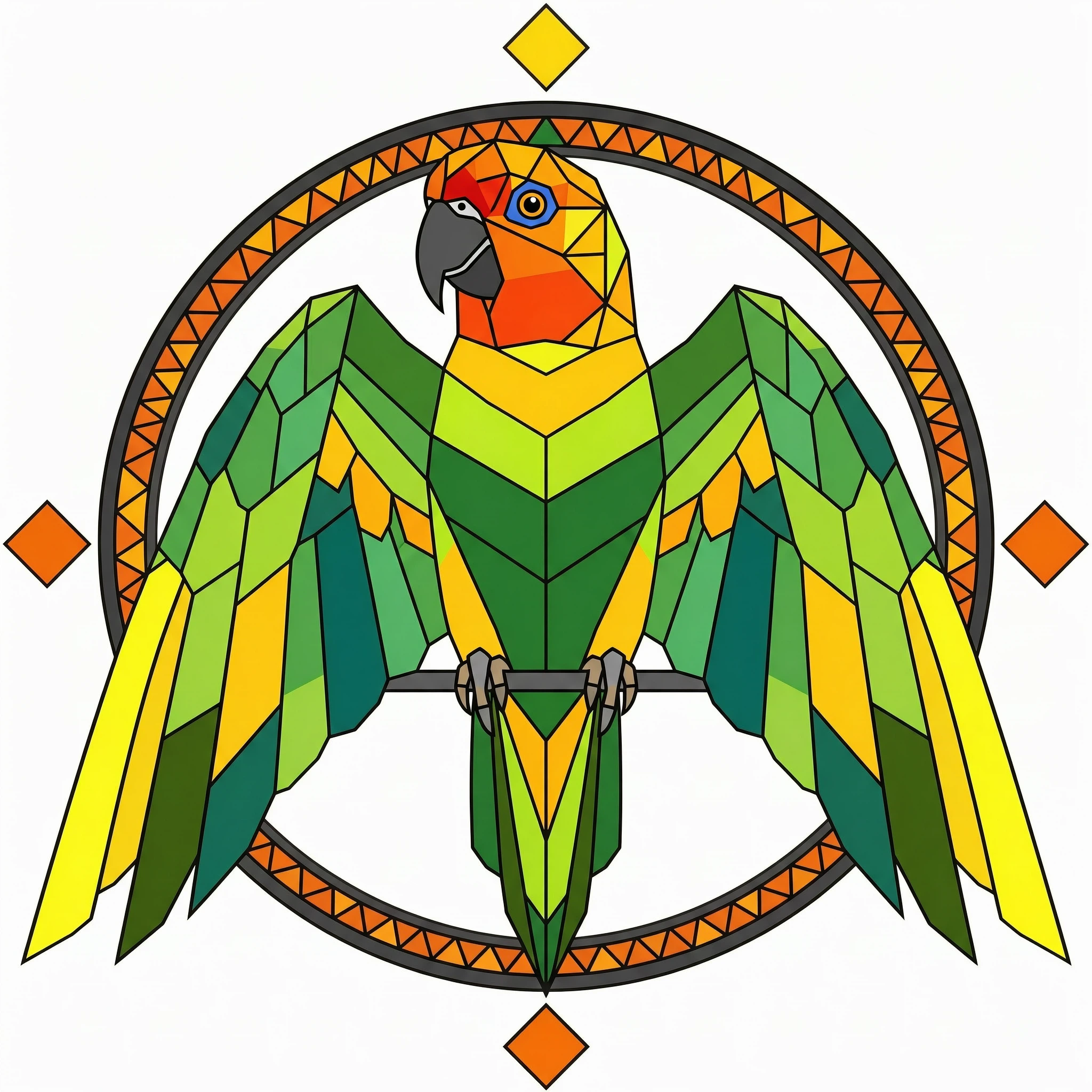 Sun Conure Geometric