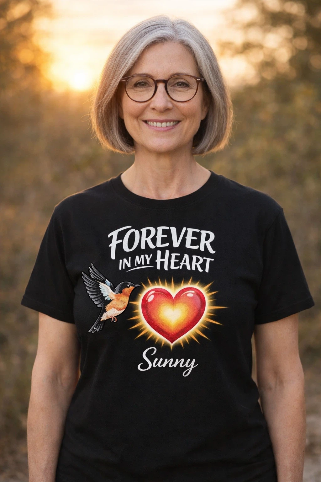 Bird Memorial Tee - Forever In My Heart Personalized Pet Bird Shirt