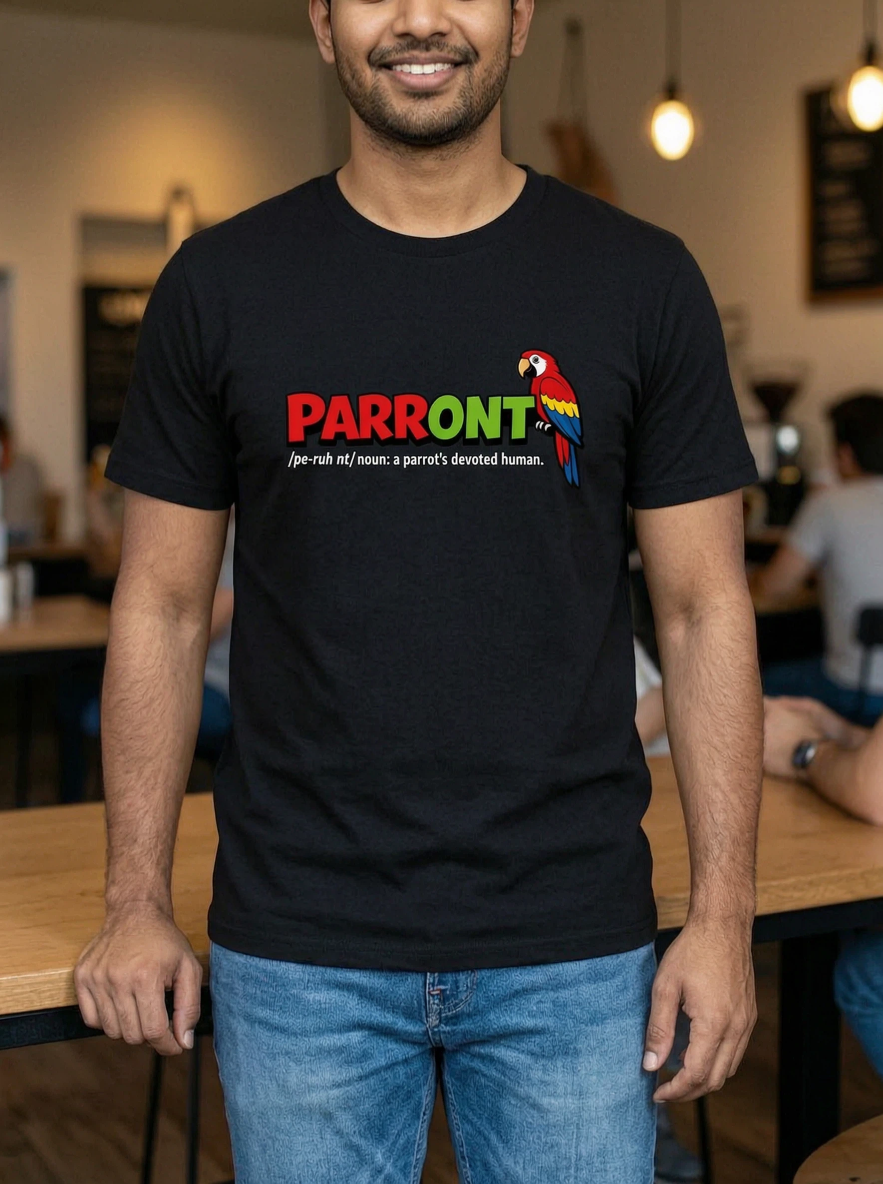 Camiseta Divertida de Papá Loro Parront - Camiseta con Definición de Padre de Loro