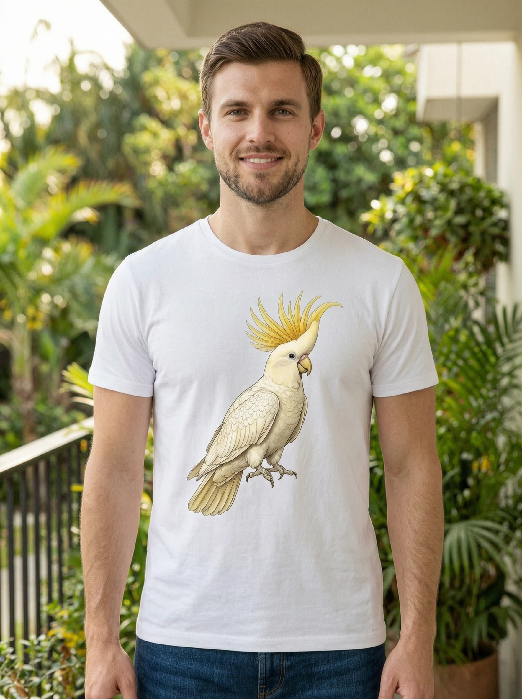 Sulphur-Crested Cockatoo Tee - Cockatoo Lover Art Shirt