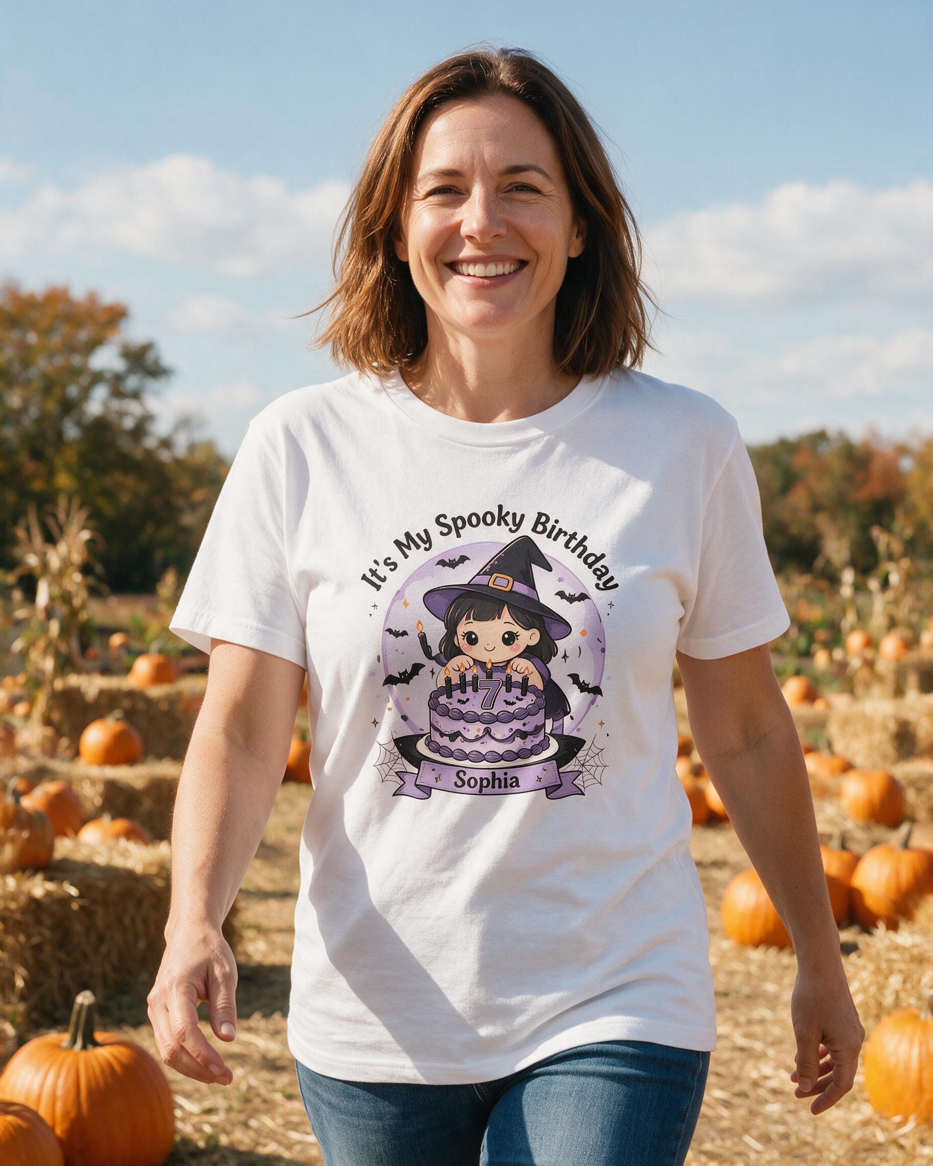Halloween: Spooky Birthday Girl — White