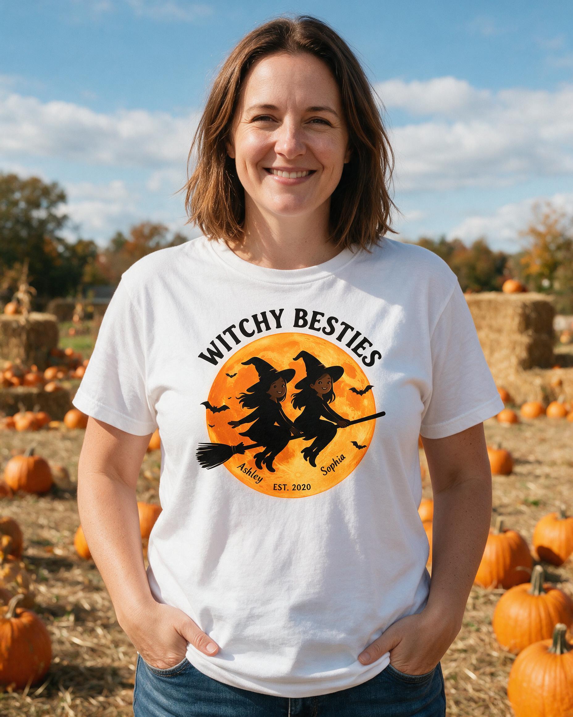 Halloween: Witchy Besties Broom Ride — White