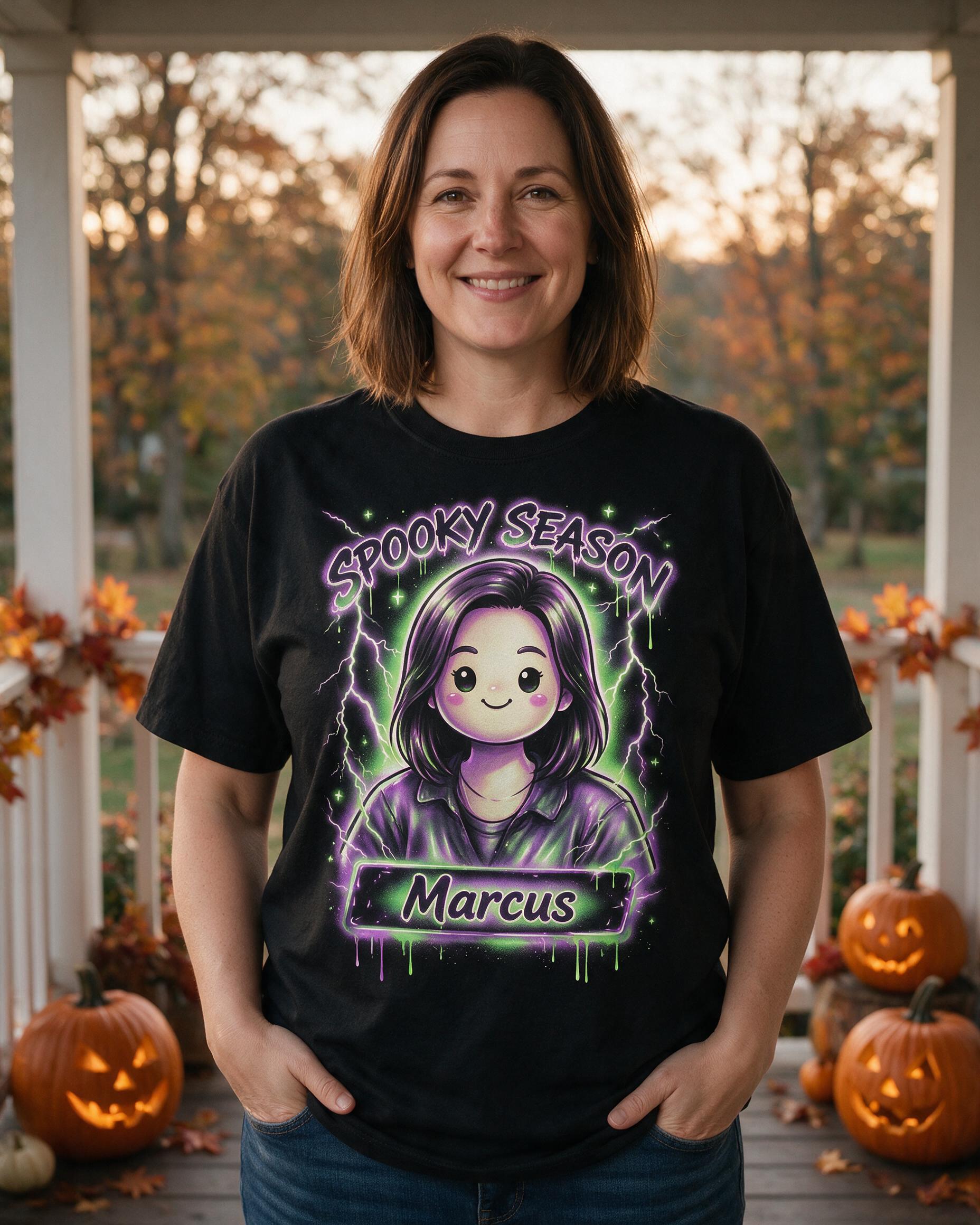Halloween: 90s Bootleg Spooky Portrait — Black