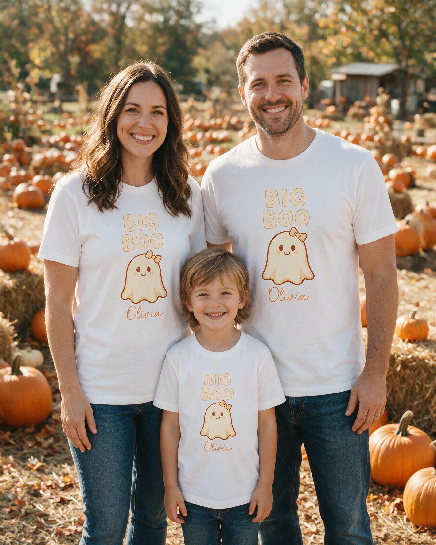 Halloween: Big Boo Little Boo Matching Set — White