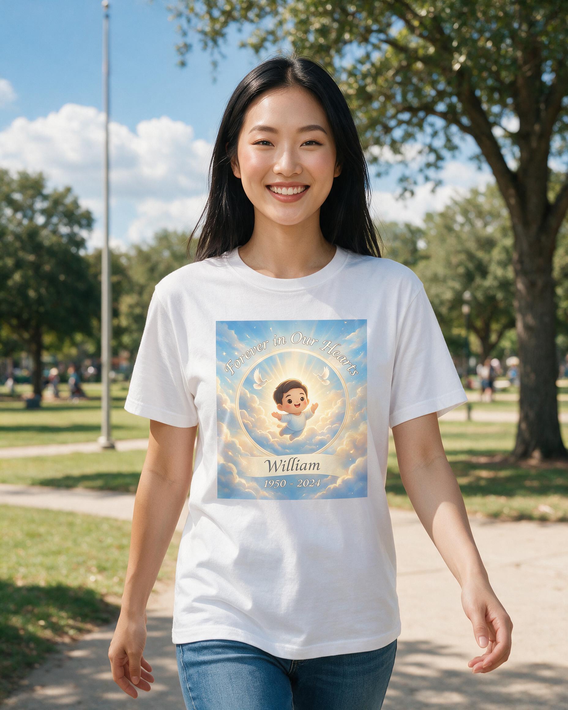 Memorial: Forever in Our Hearts Sky Light — White