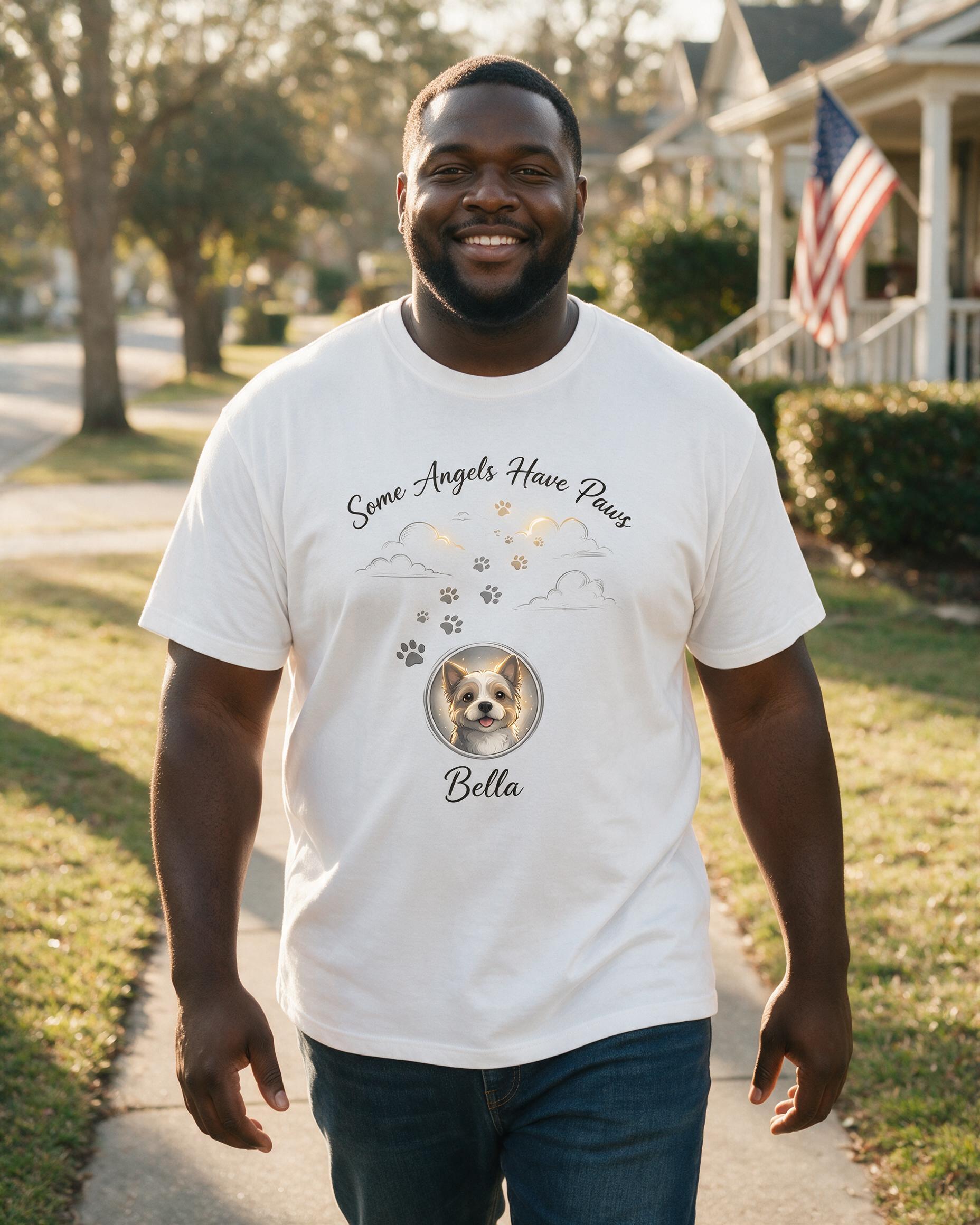 Pet Memorial: Paw Prints to Heaven — White