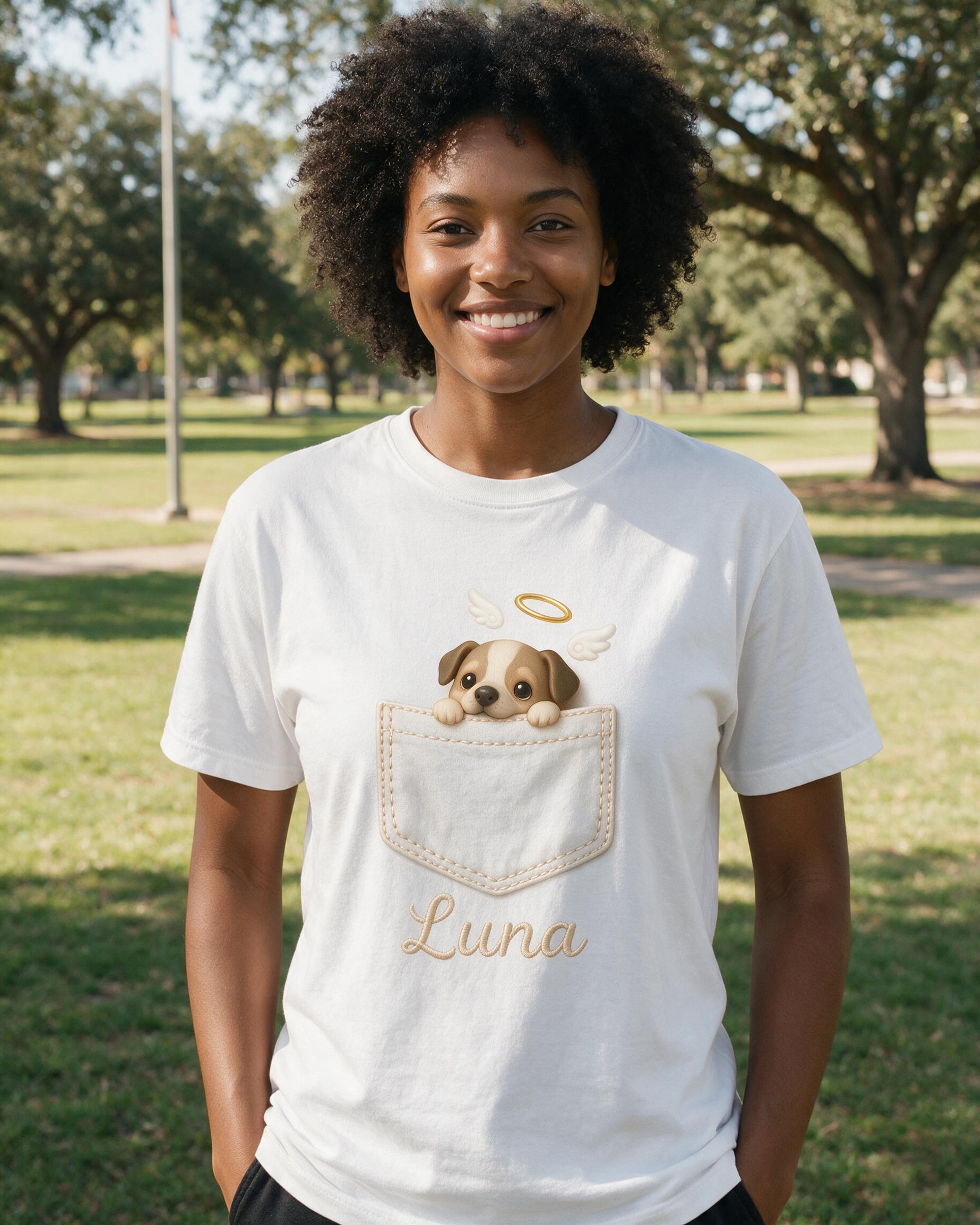 Pet Memorial: Pocket Peek Wings — White