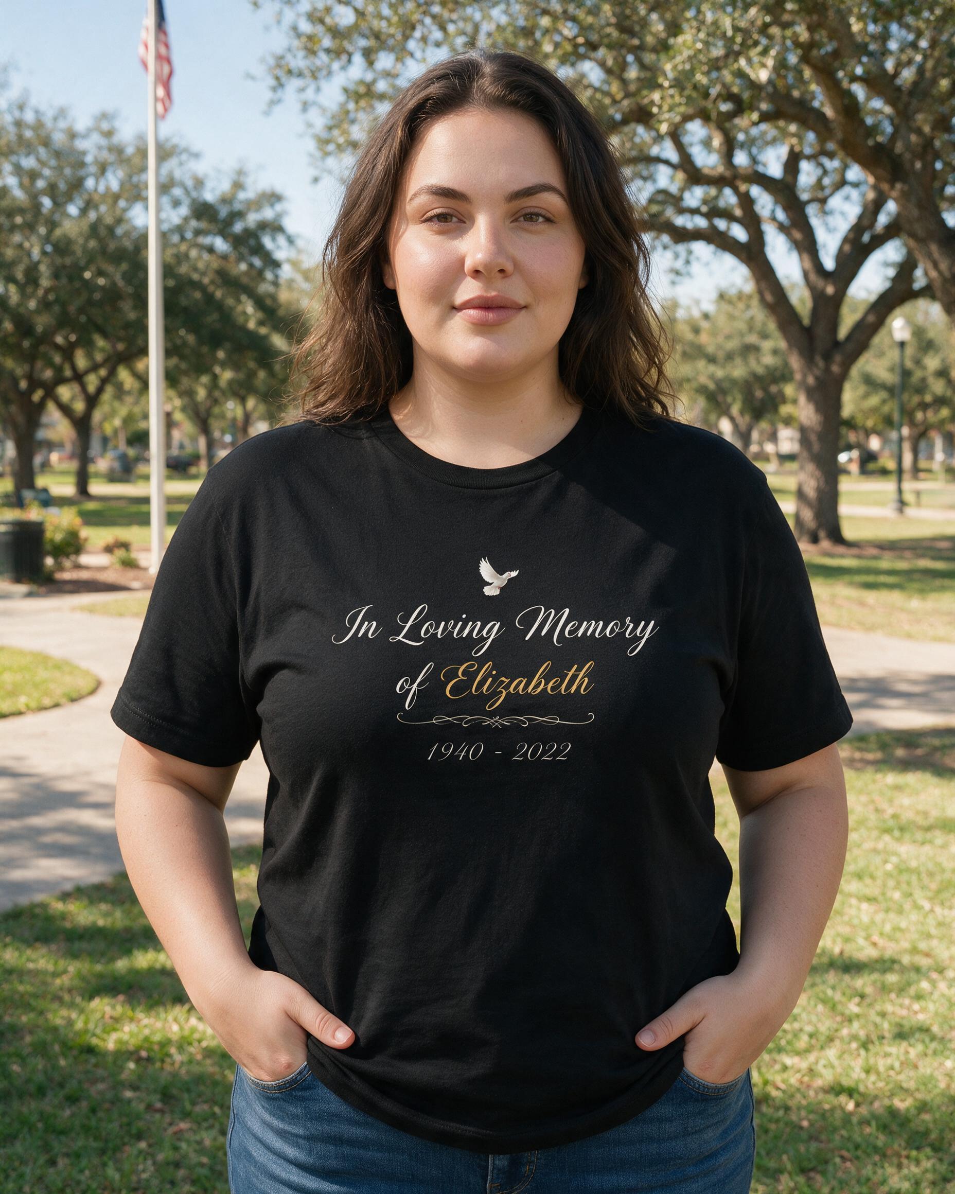Memorial: Classic In Loving Memory Script — White