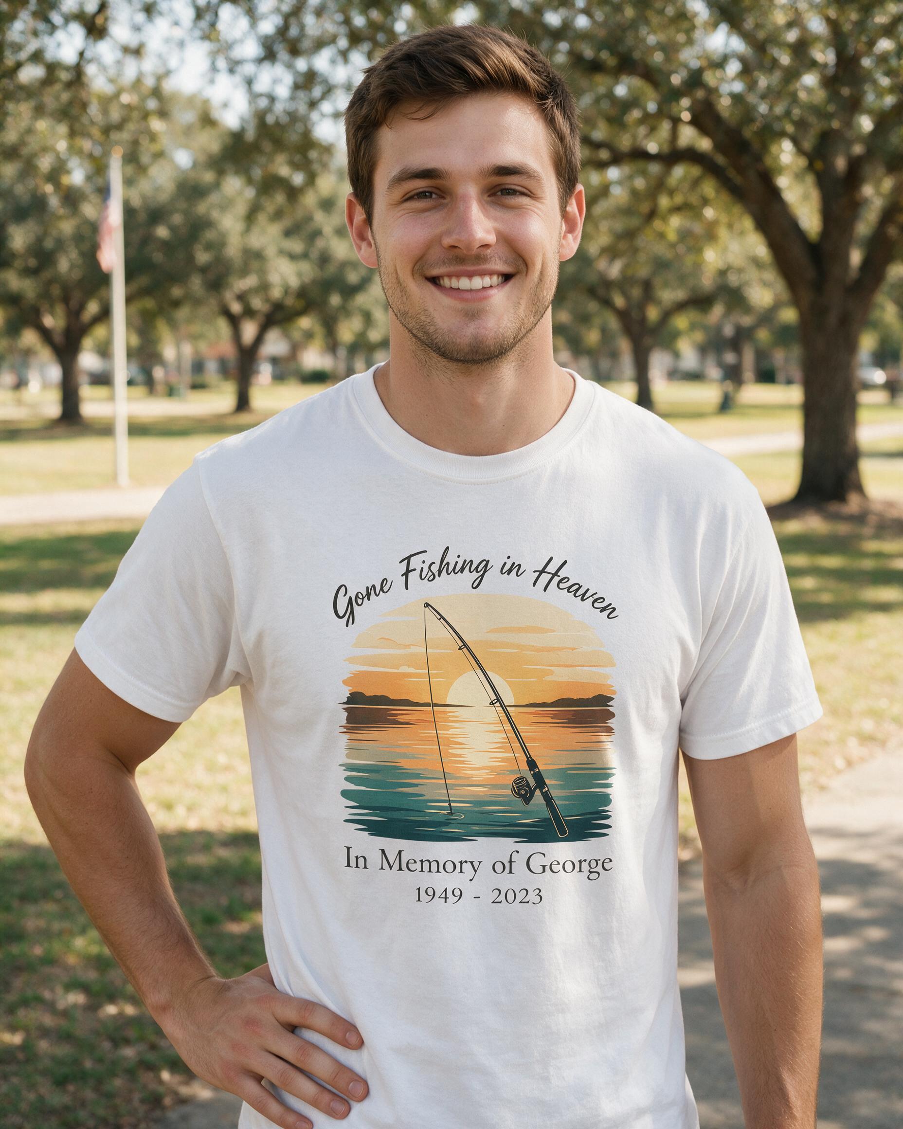 Memorial: Gone Fishing in Heaven — White