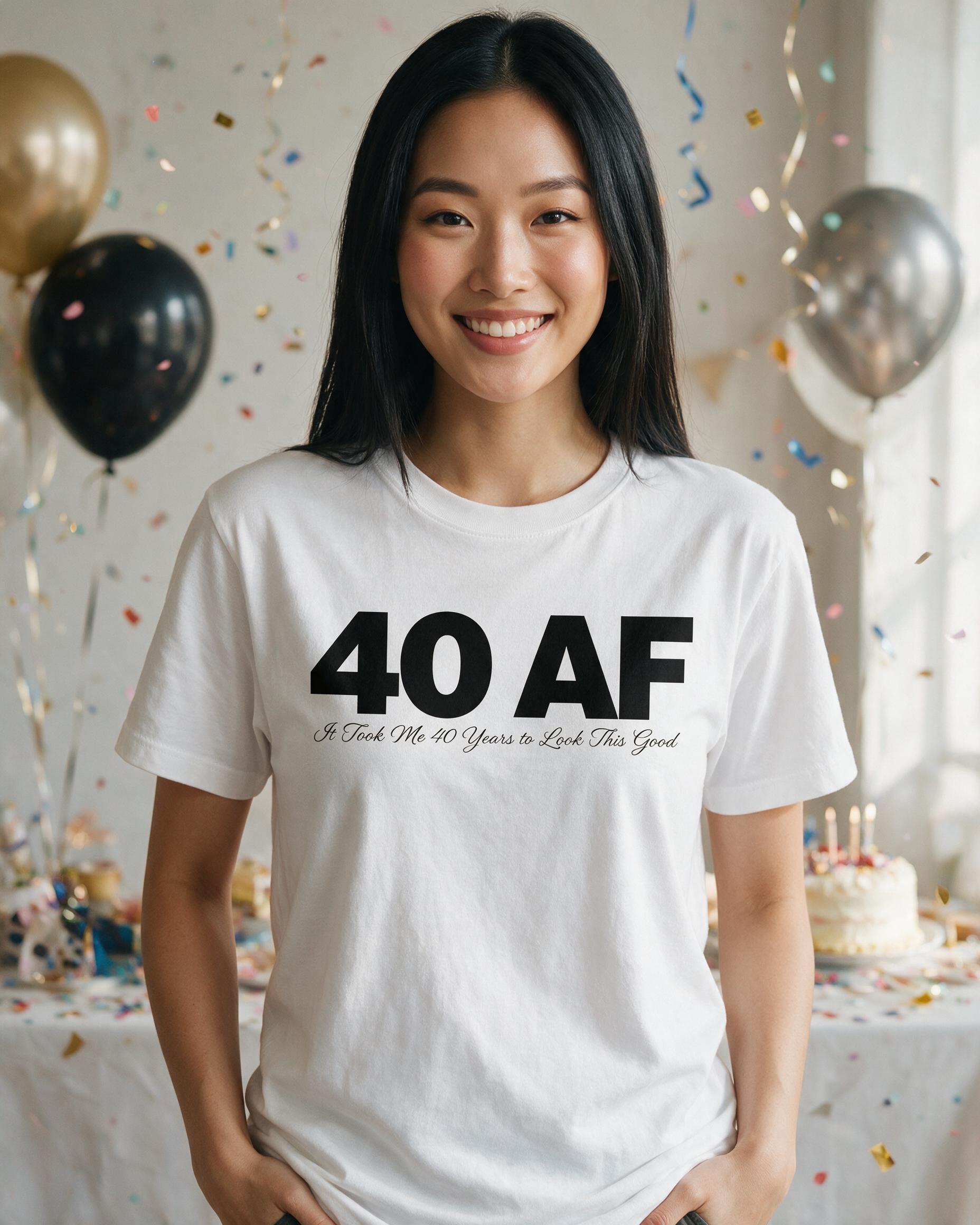 Milestone Birthday: Age AF — White