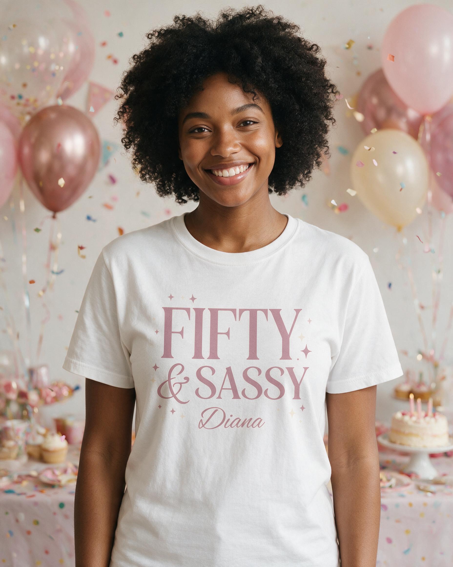 Milestone Birthday: Sassy Age Words — White