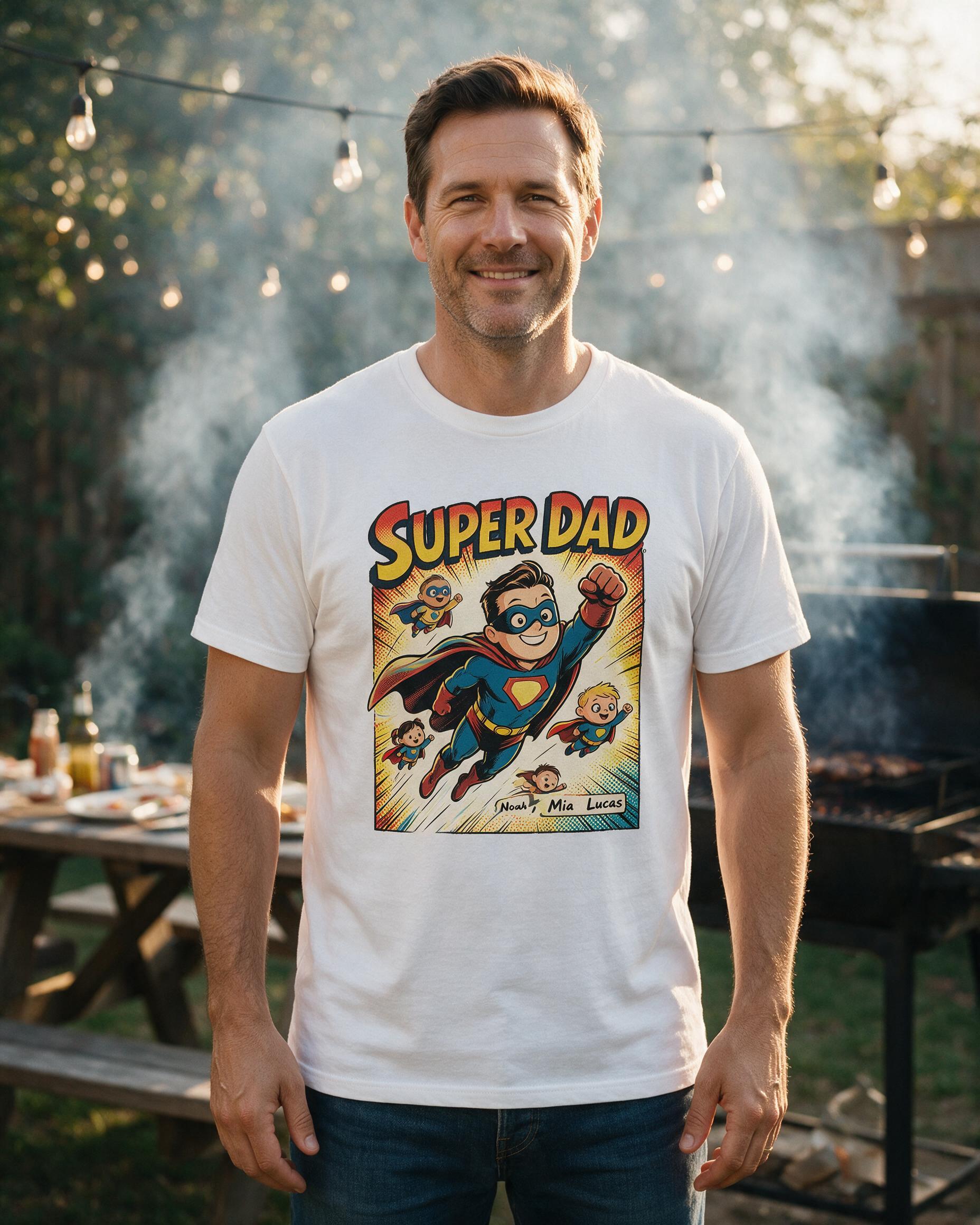 Dad: Super Dad Cape — White