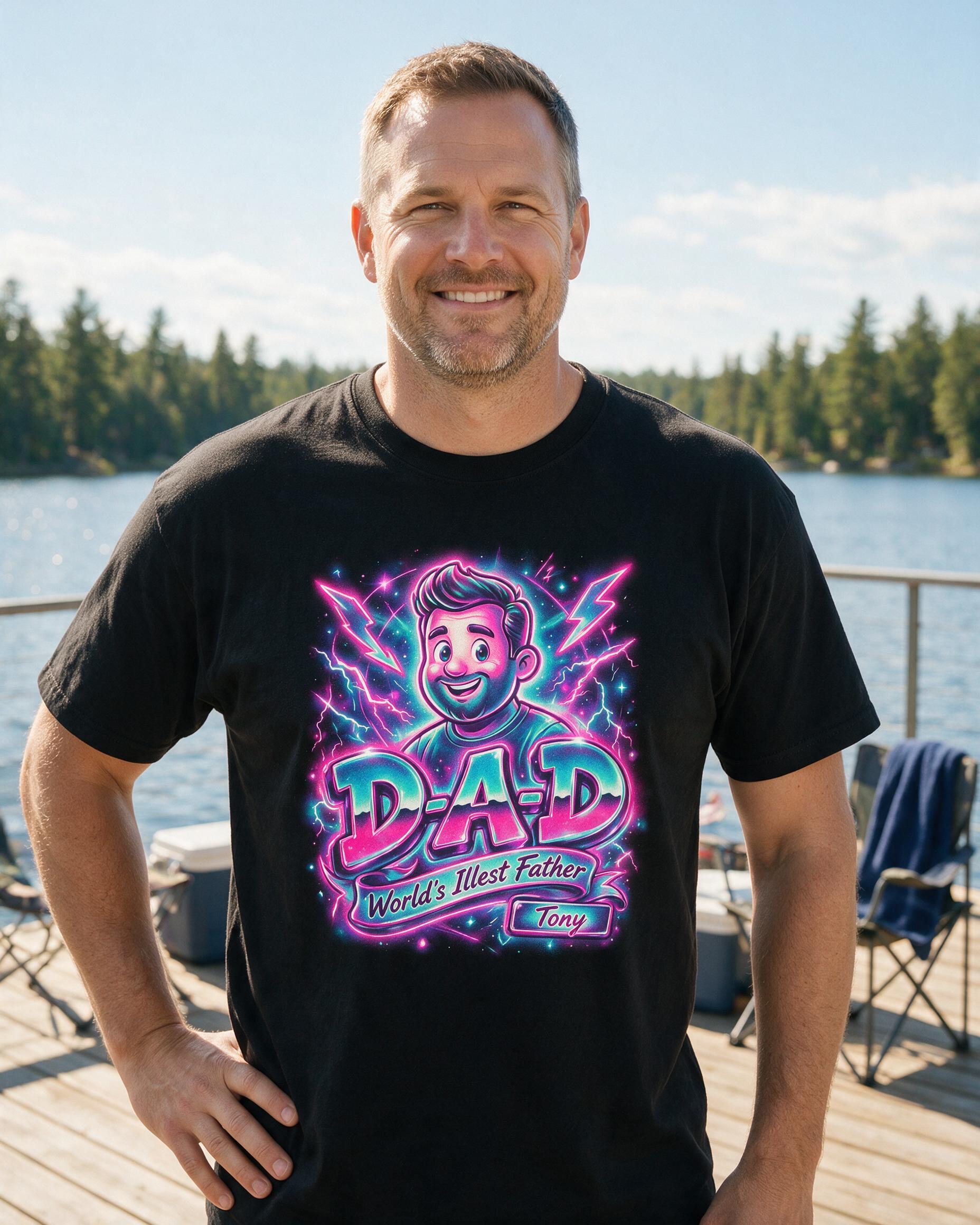 Dad: 90s Bootleg DAD Portrait — Black