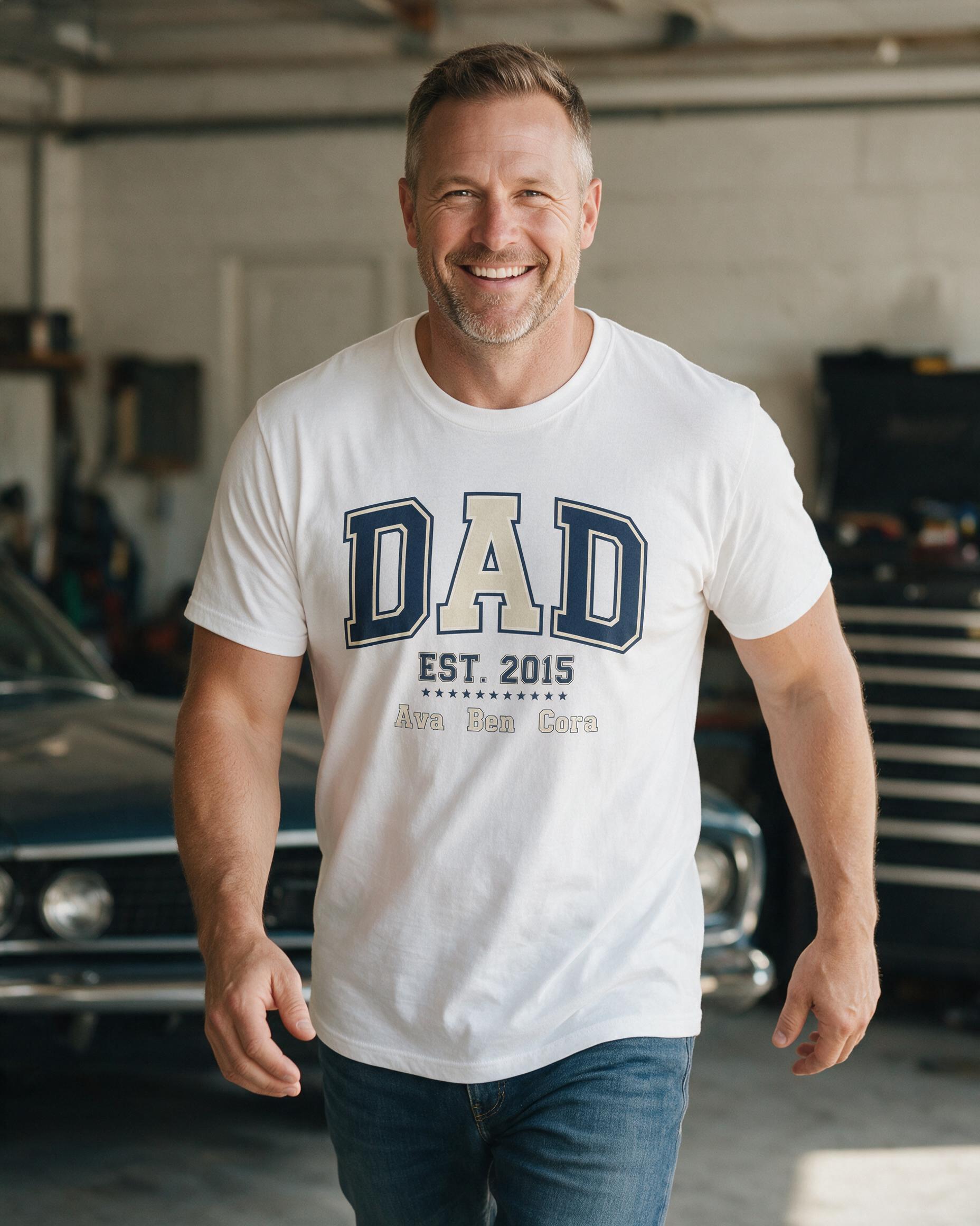 Dad: Dad Est. Year Varsity — White