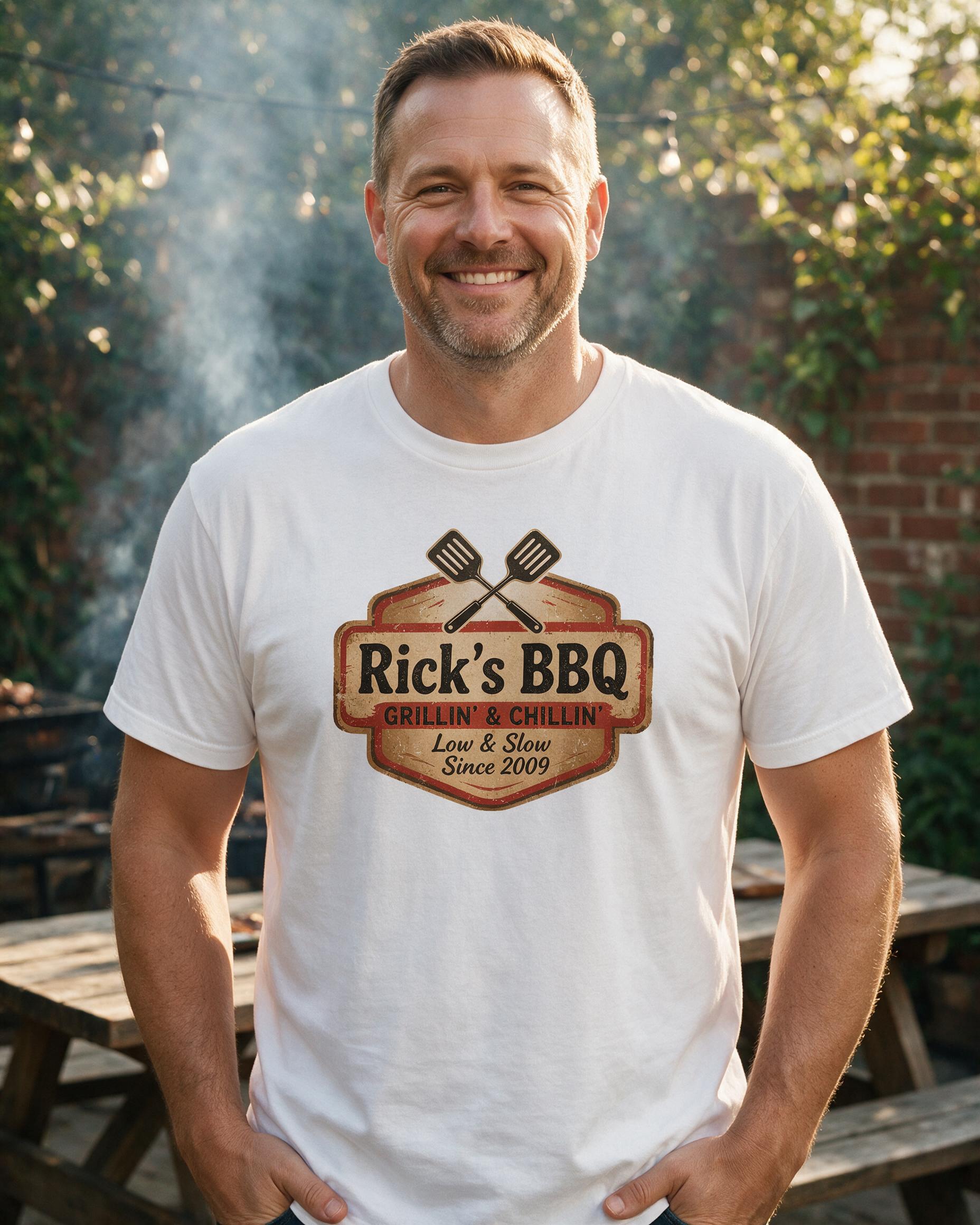 Dad: Name's BBQ Grillin & Chillin — White
