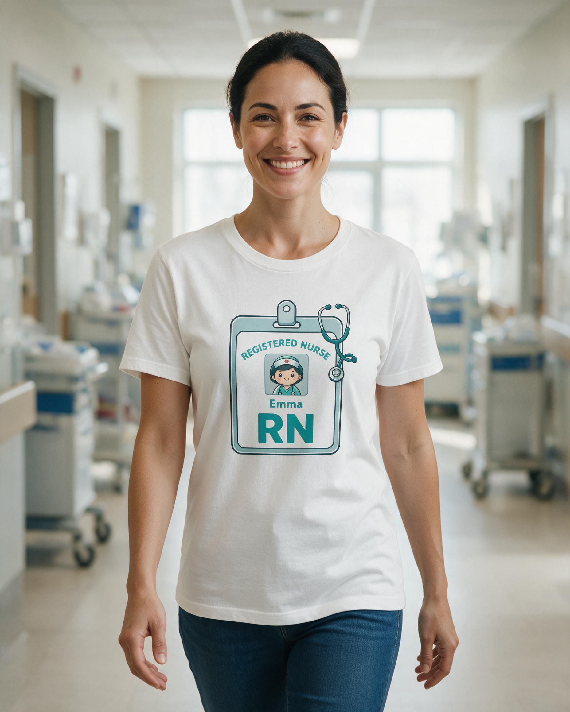 Nurse: RN Badge of Honor — White