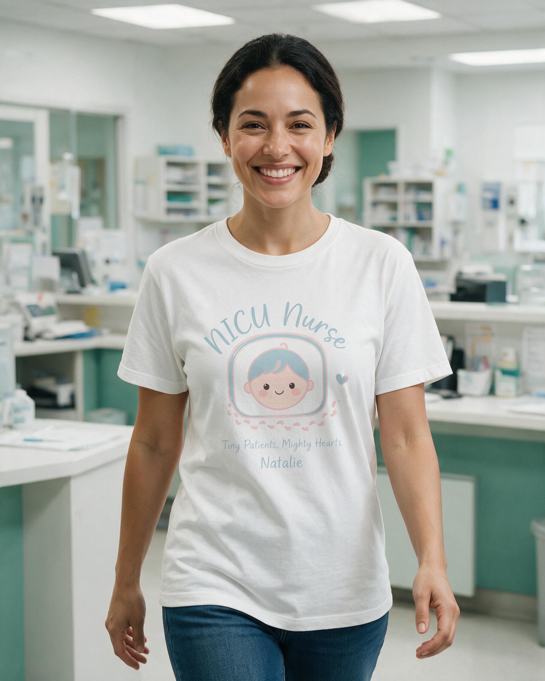 Nurse: NICU Tiny Footprints — White